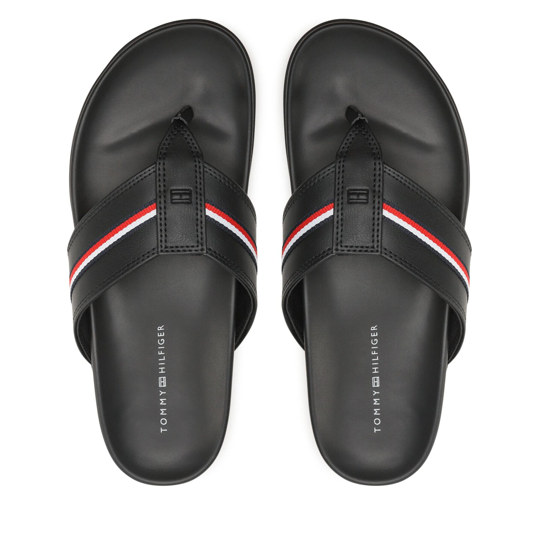 Tommy Hilfiger Žabky Leather Toe Post Sandal FM0FM04460 Čierna - Pepit.sk