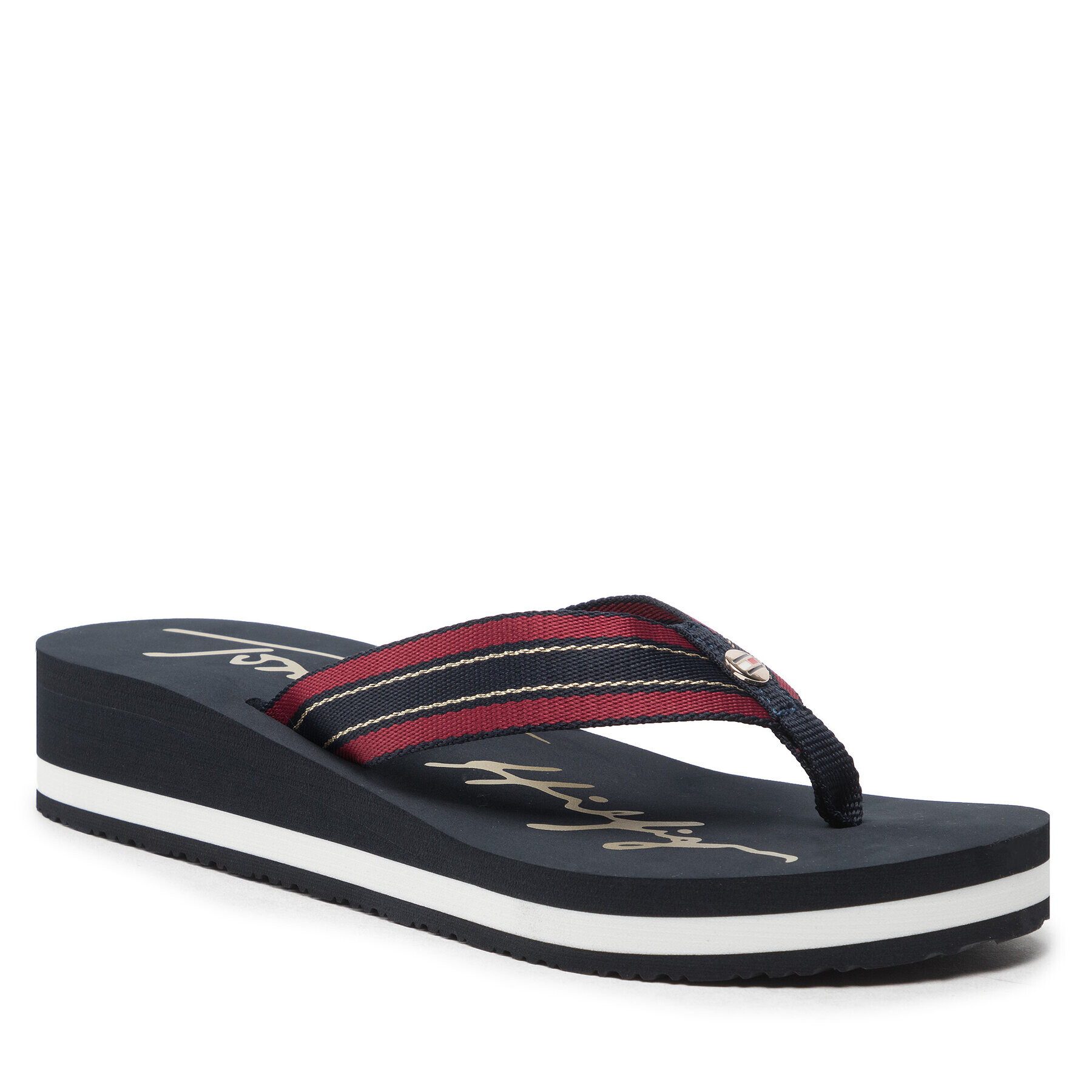 Tommy Hilfiger Žabky Mid Siganture Beach Sandal Wmn FW0FW06712 Tmavomodrá - Pepit.sk