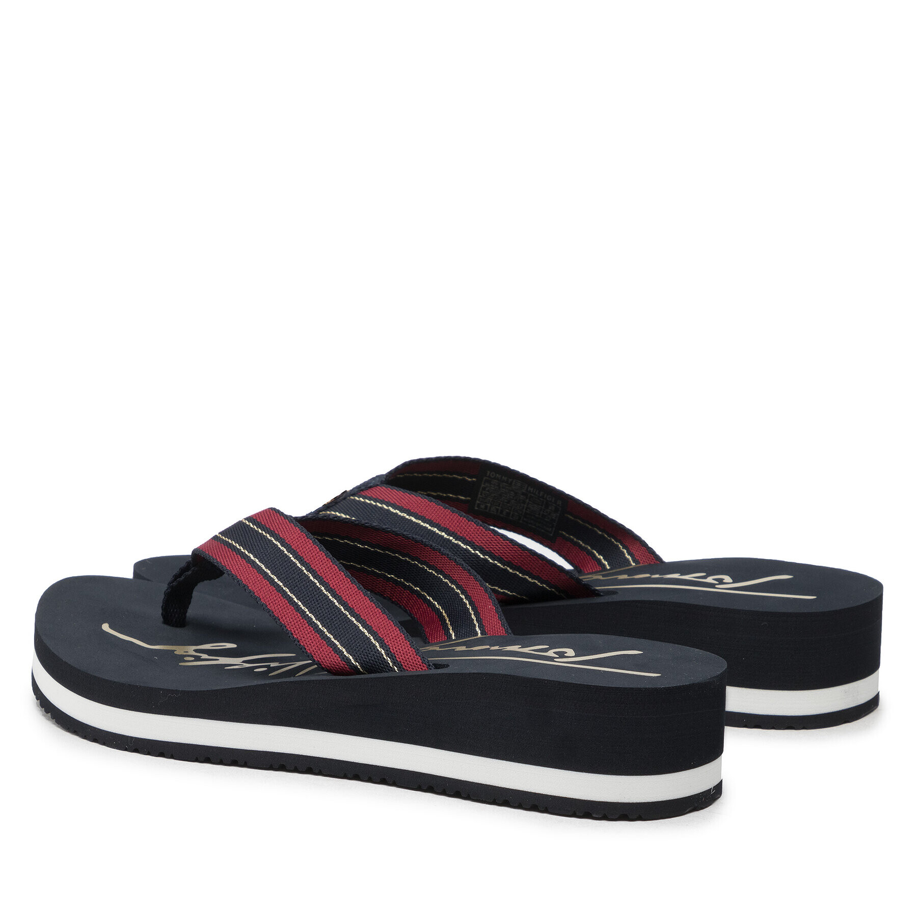 Tommy Hilfiger Žabky Mid Siganture Beach Sandal Wmn FW0FW06712 Tmavomodrá - Pepit.sk