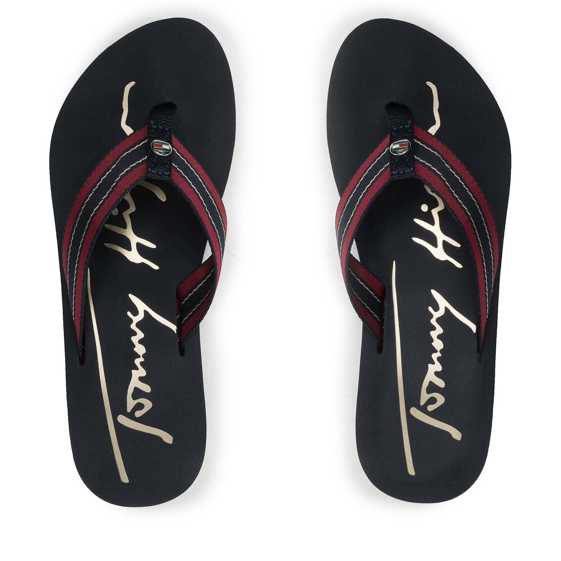 Tommy Hilfiger Žabky Mid Siganture Beach Sandal Wmn FW0FW06712 Tmavomodrá - Pepit.sk