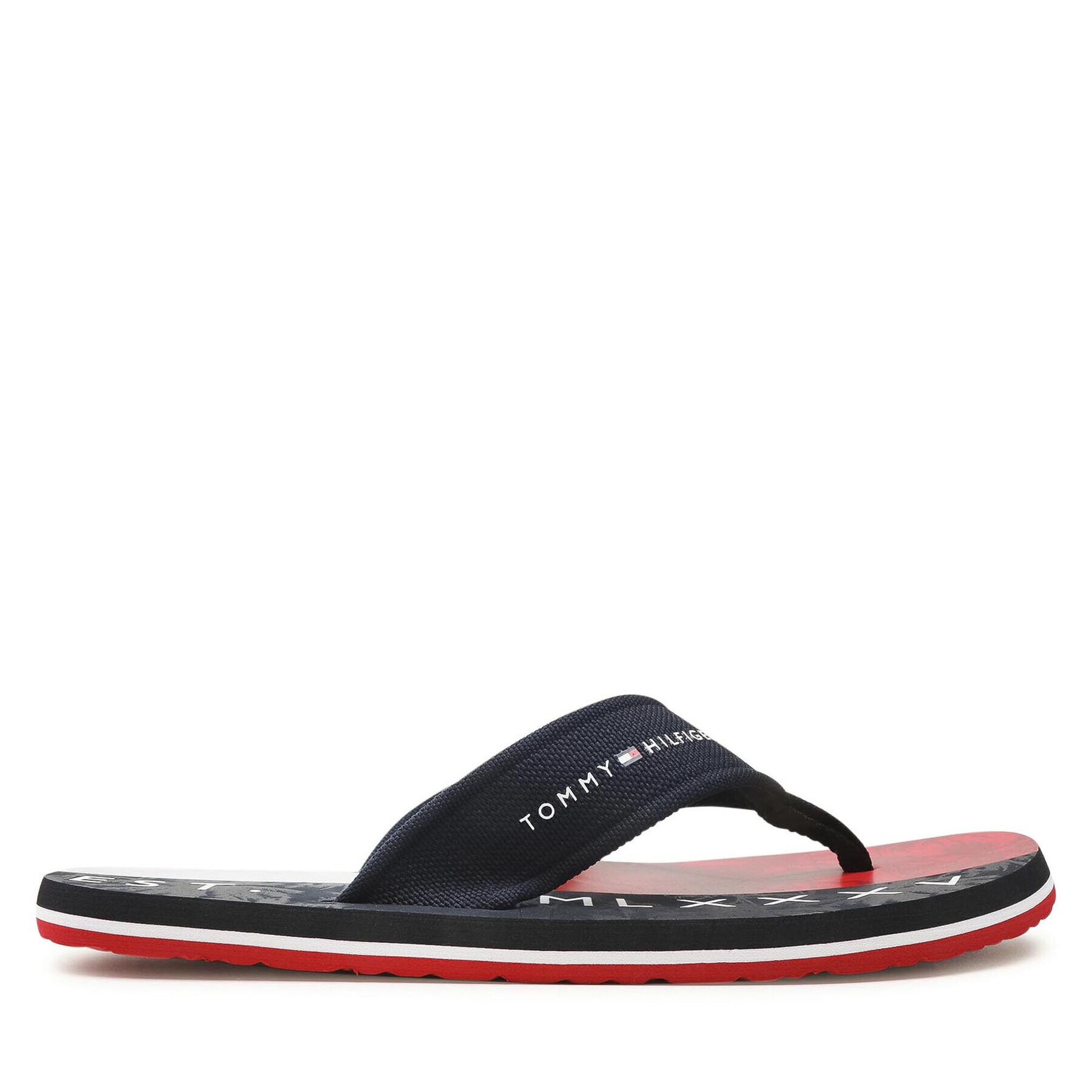 Tommy Hilfiger Žabky Palm Print Beach Sandal FM0FM03644 Tmavomodrá - Pepit.sk