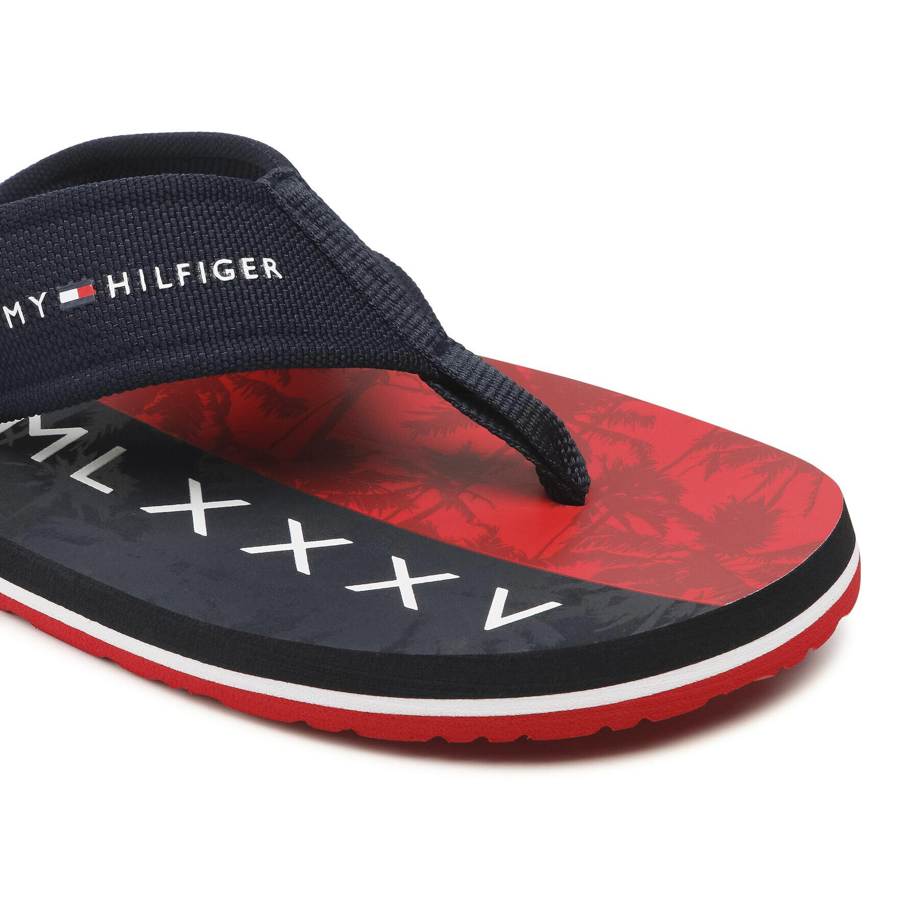 Tommy Hilfiger Žabky Palm Print Beach Sandal FM0FM03644 Tmavomodrá - Pepit.sk