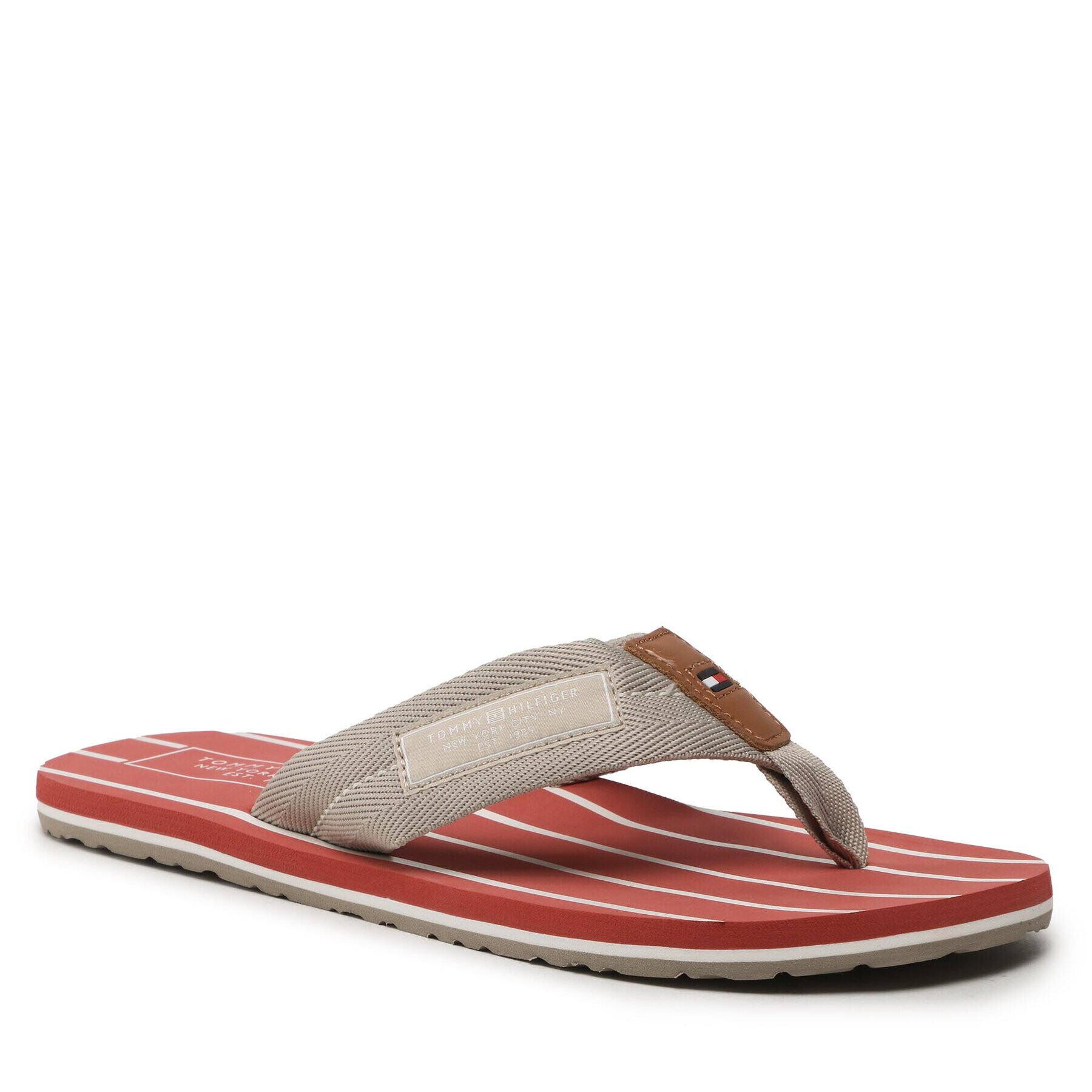 Tommy Hilfiger Žabky Patch Hilfiger Beach Sandal FM0FM04470 Sivá - Pepit.sk