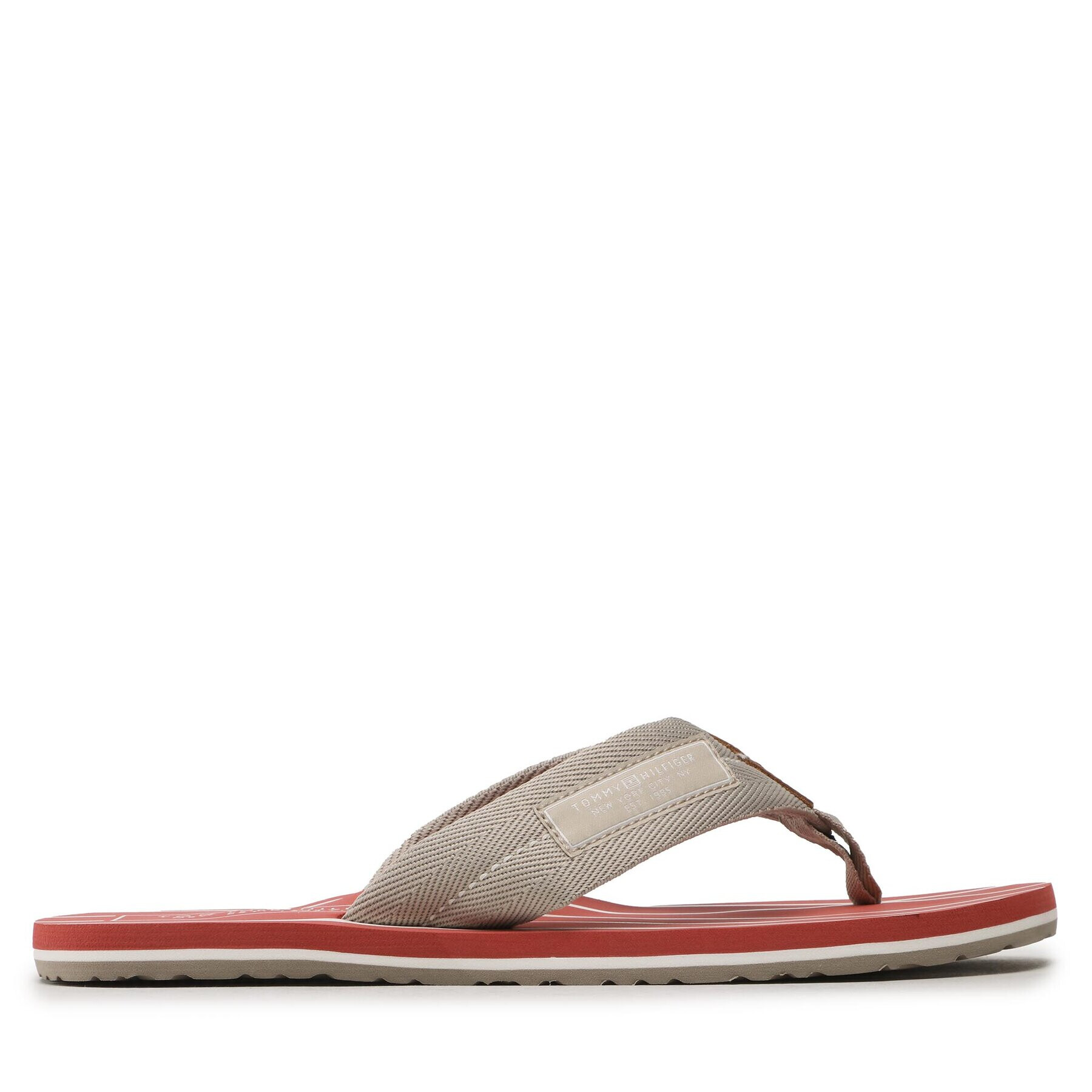 Tommy Hilfiger Žabky Patch Hilfiger Beach Sandal FM0FM04470 Sivá - Pepit.sk