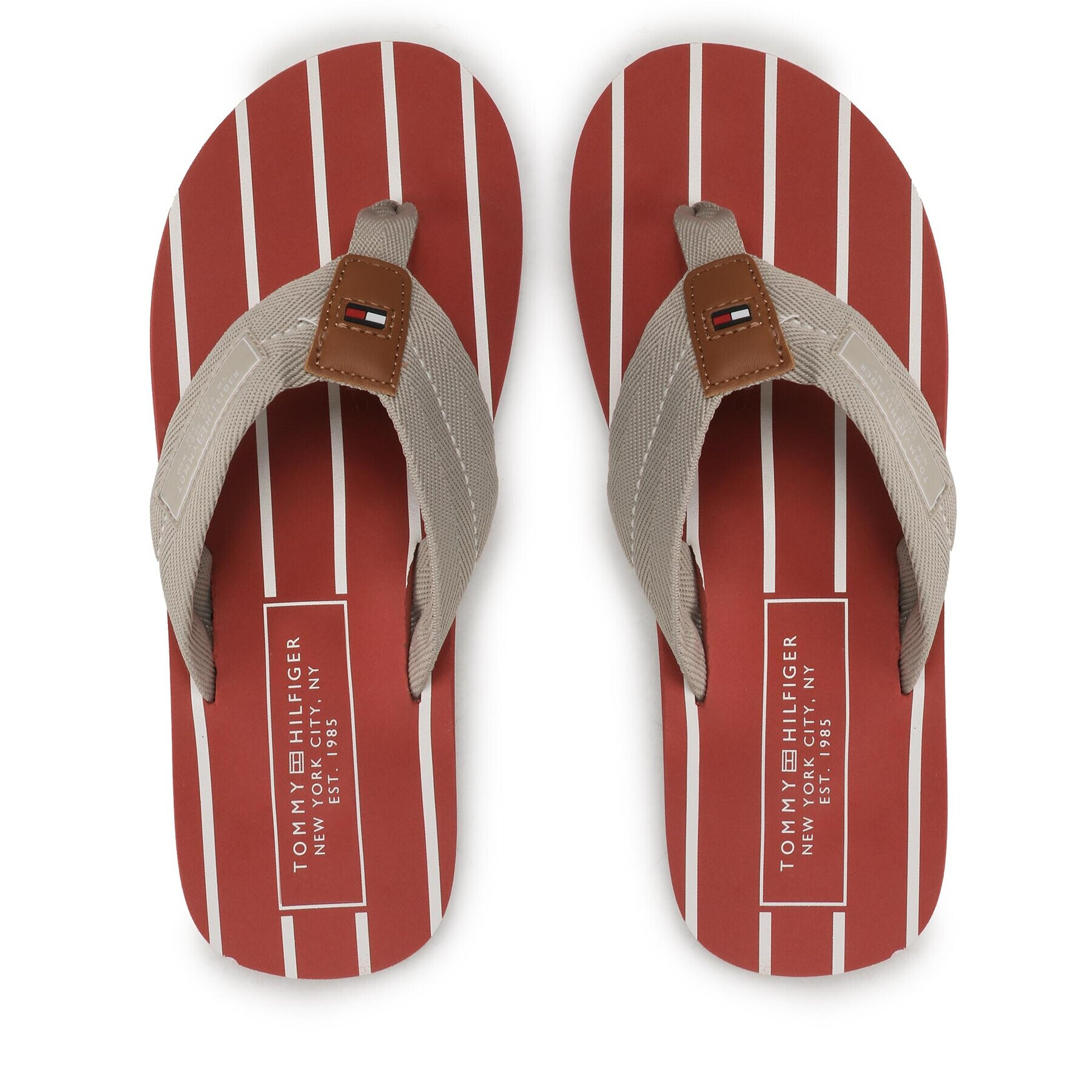 Tommy Hilfiger Žabky Patch Hilfiger Beach Sandal FM0FM04470 Sivá - Pepit.sk