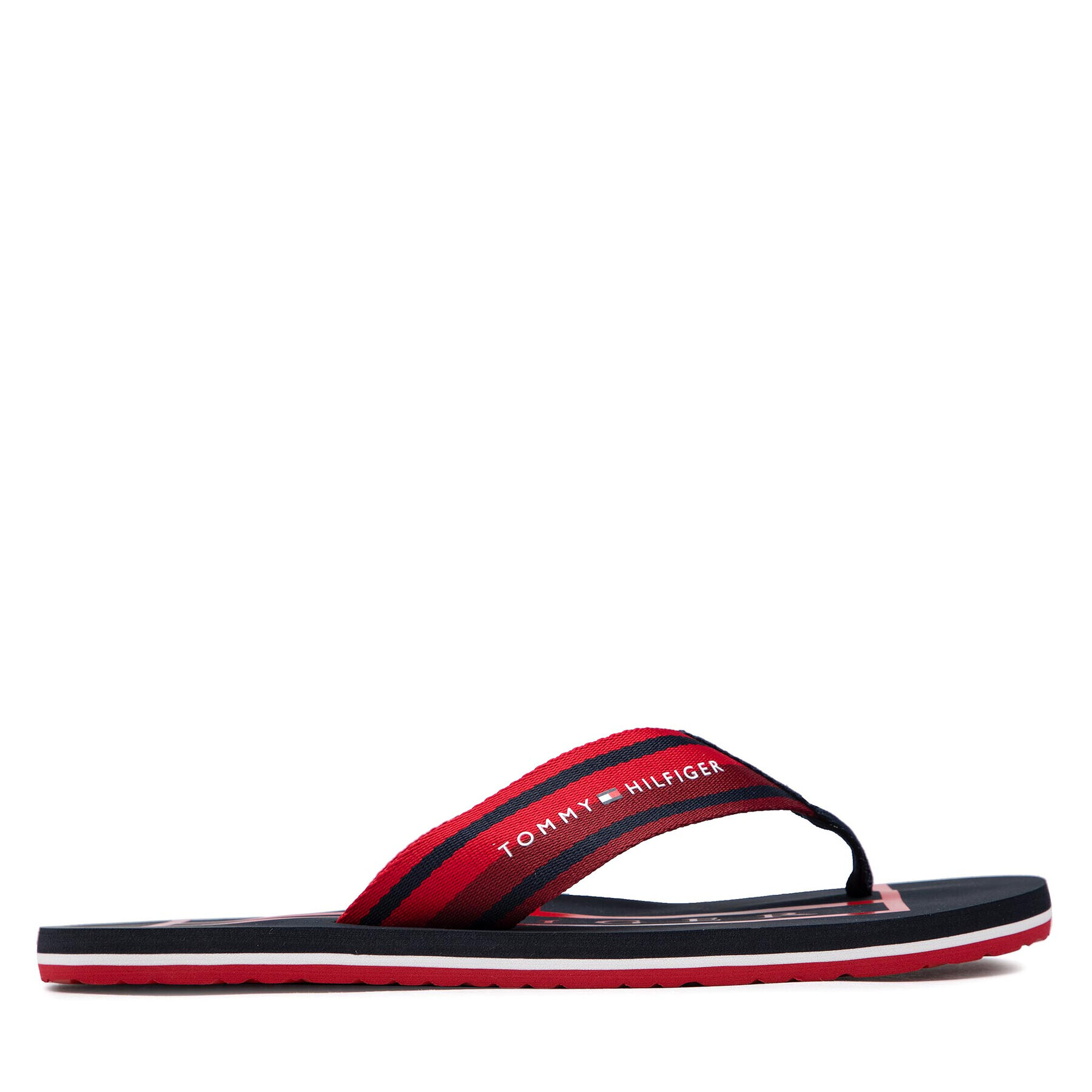 Tommy Hilfiger Žabky Strips Hilfiger Beach Sandal FM0FM04066 Červená - Pepit.sk