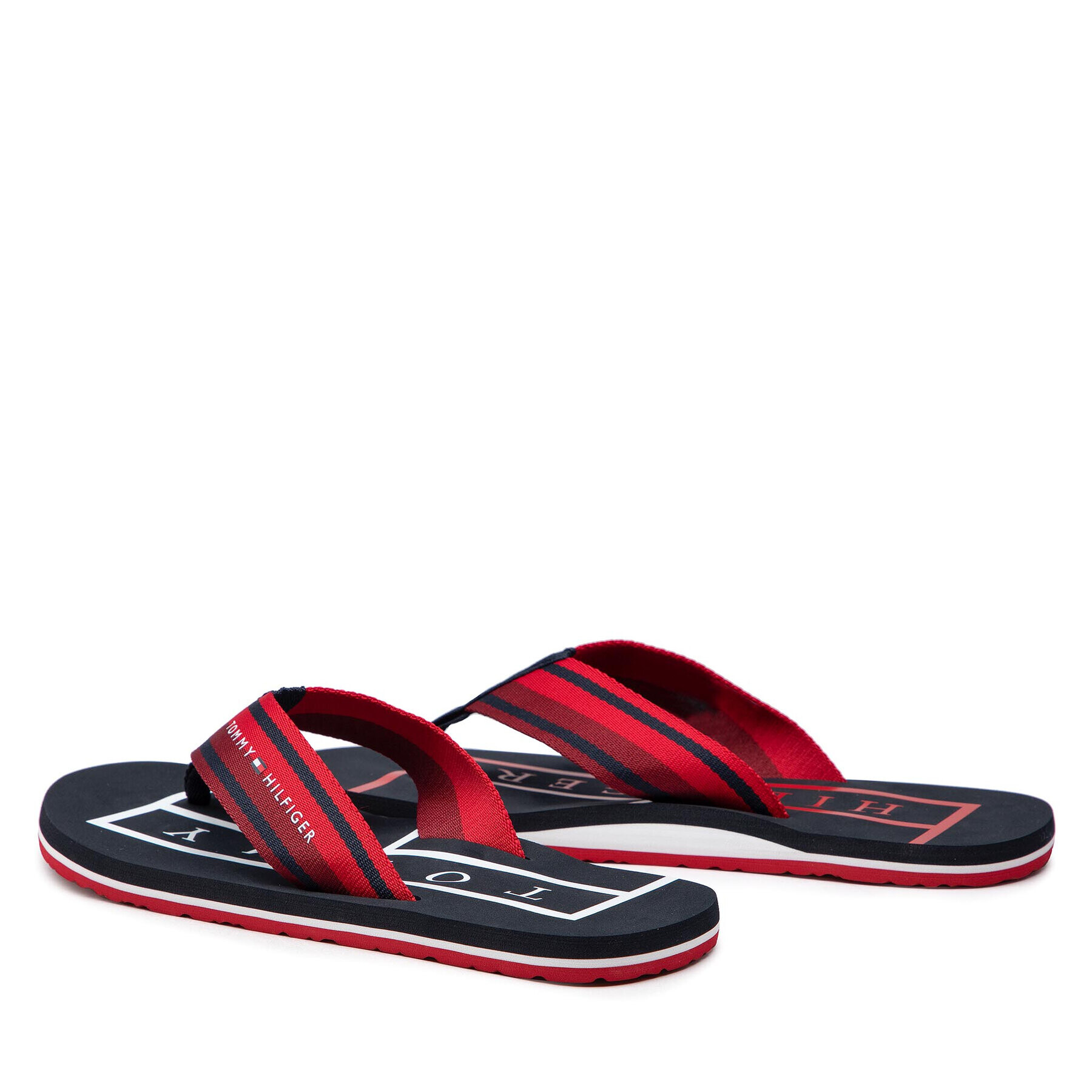 Tommy Hilfiger Žabky Strips Hilfiger Beach Sandal FM0FM04066 Červená - Pepit.sk