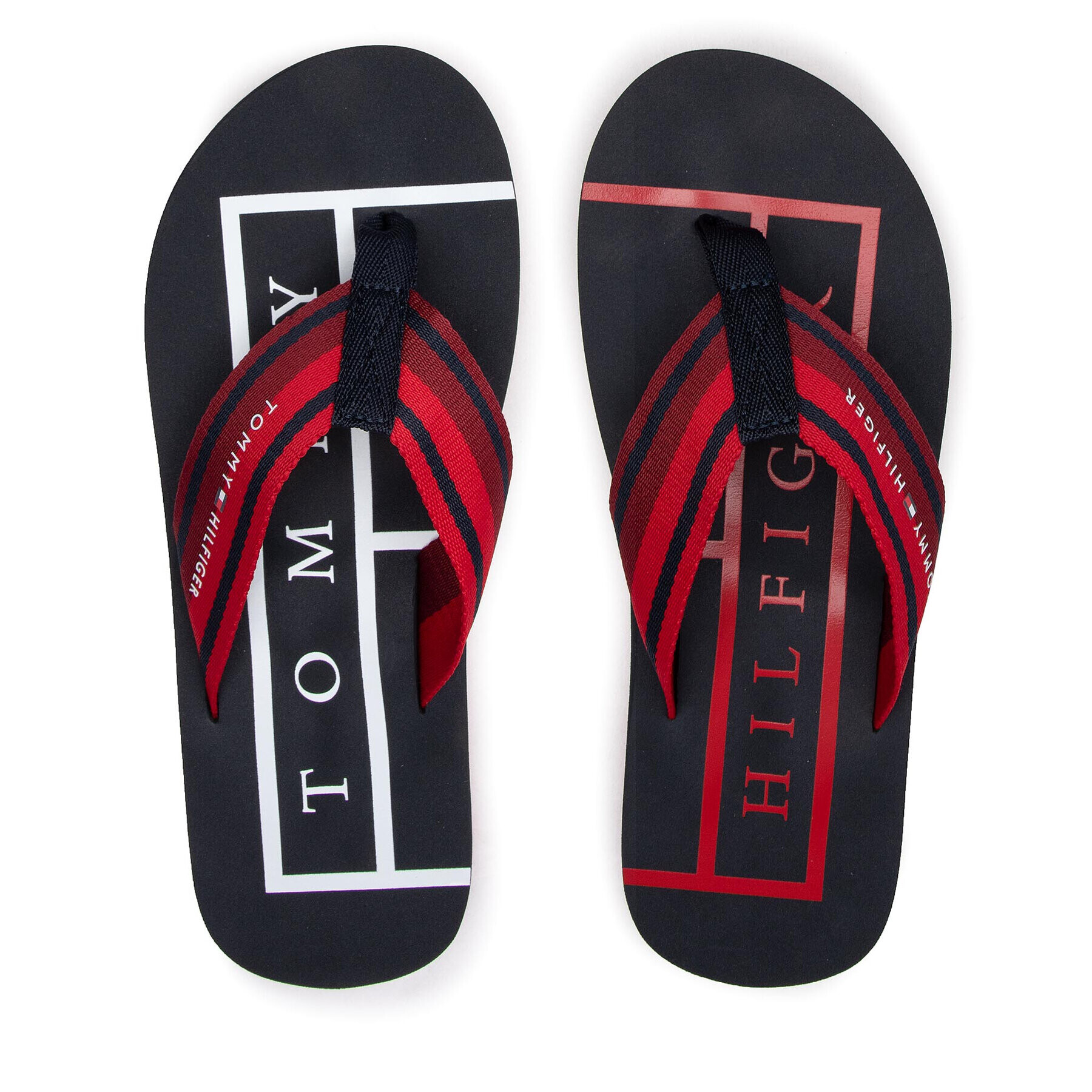 Tommy Hilfiger Žabky Strips Hilfiger Beach Sandal FM0FM04066 Červená - Pepit.sk