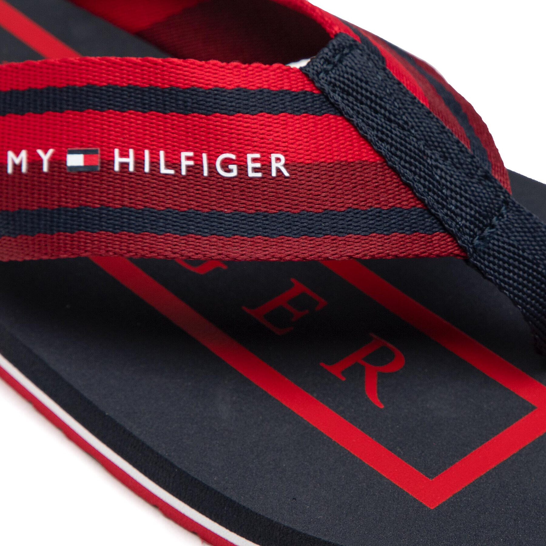 Tommy Hilfiger Žabky Strips Hilfiger Beach Sandal FM0FM04066 Červená - Pepit.sk