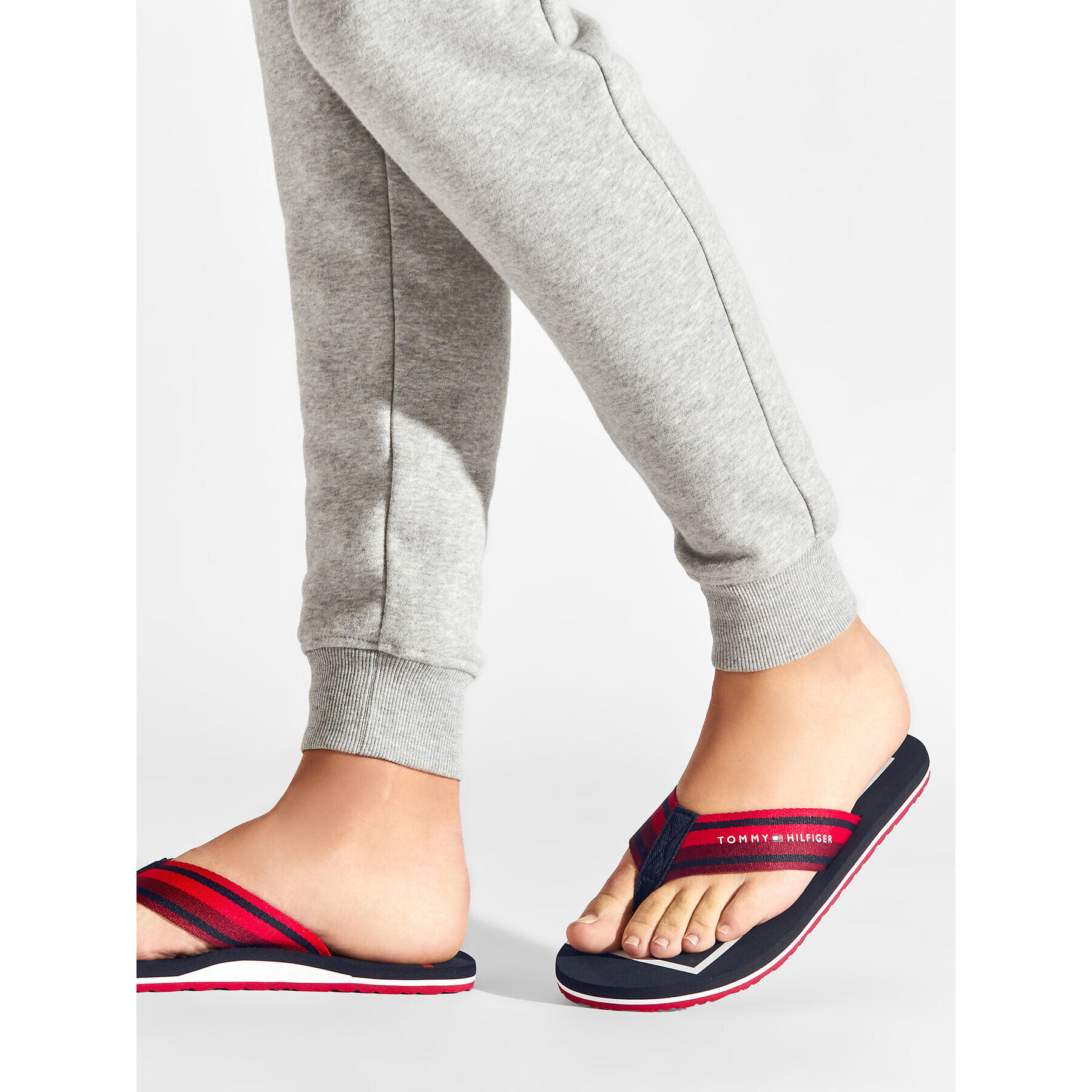 Tommy Hilfiger Žabky Strips Hilfiger Beach Sandal FM0FM04066 Červená - Pepit.sk