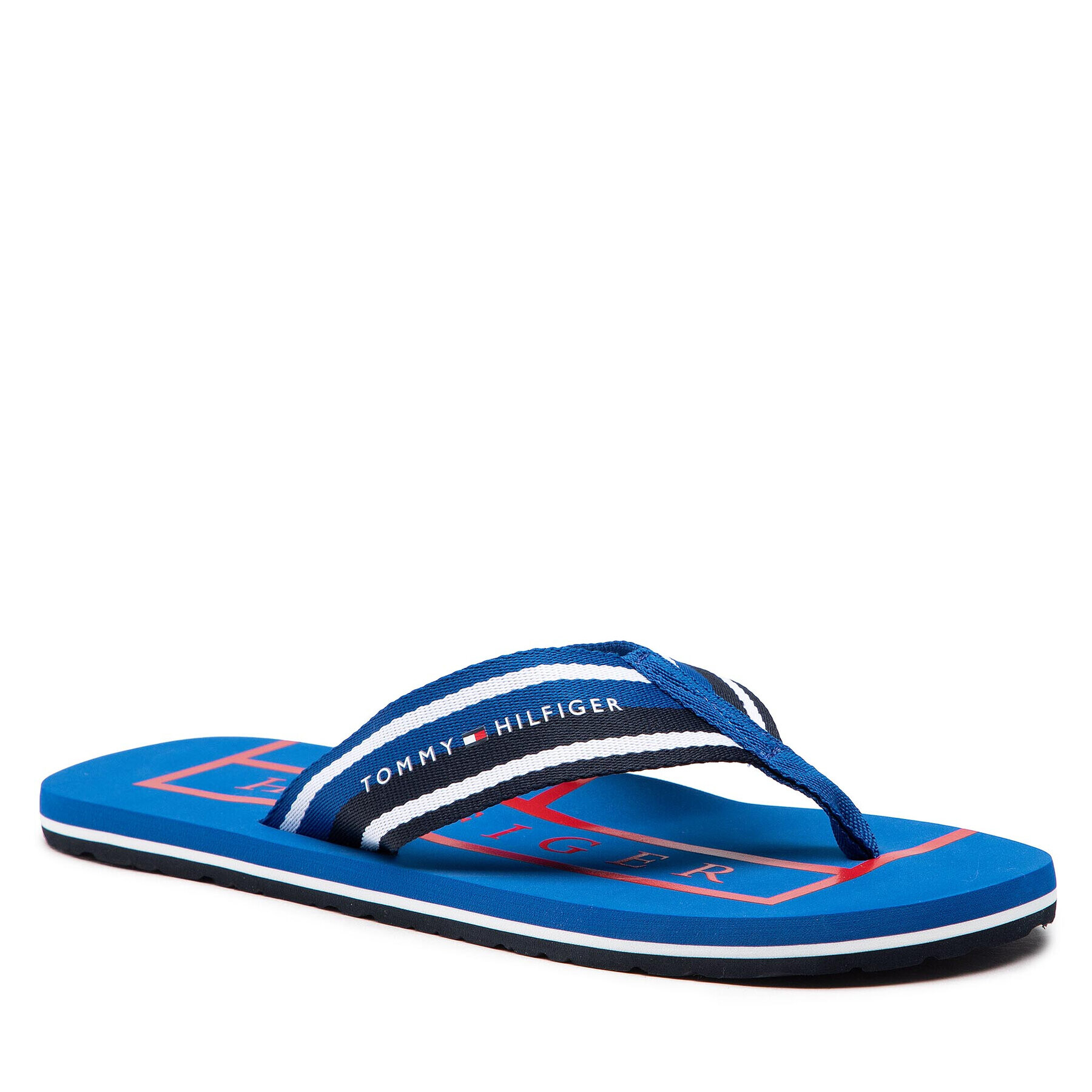 Tommy Hilfiger Žabky Strips Hilfiger Beach Sandal FM0FM04066 Modrá - Pepit.sk