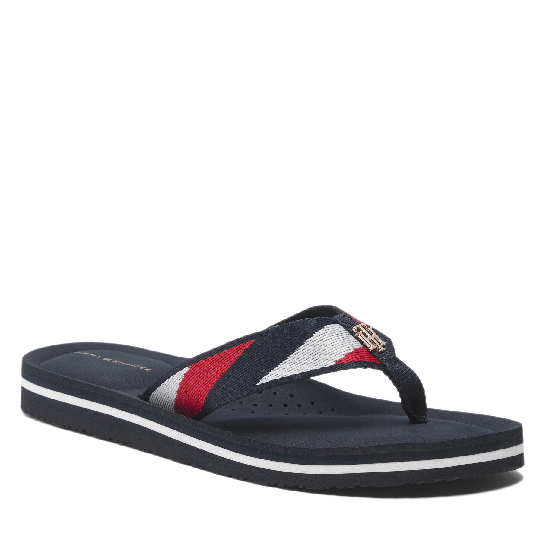 Tommy Hilfiger Žabky Stripy Comfort Beach Sandal FW0FW06446 Tmavomodrá - Pepit.sk