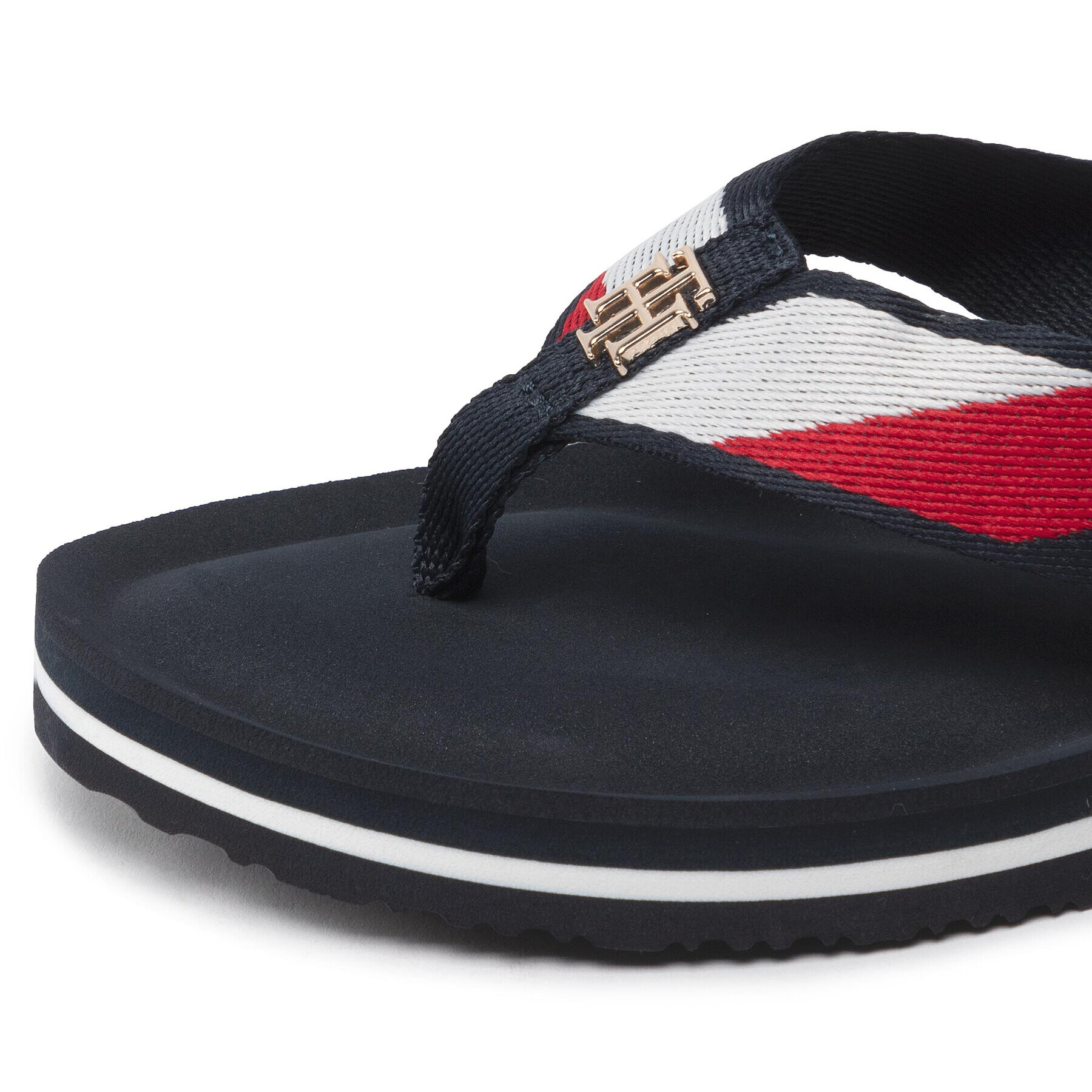 Tommy Hilfiger Žabky Stripy Comfort Beach Sandal FW0FW06446 Tmavomodrá - Pepit.sk