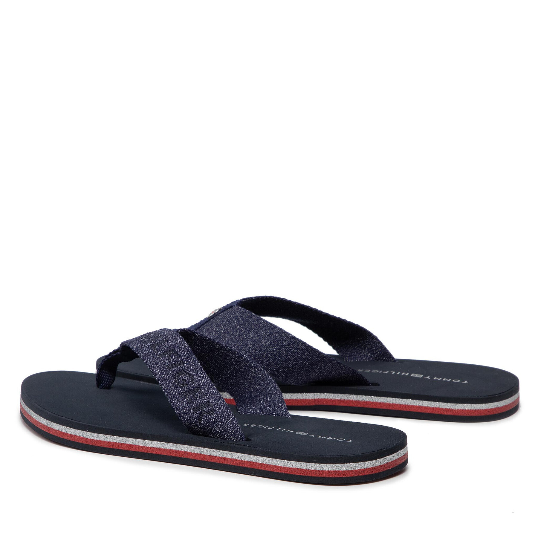 Tommy Hilfiger Žabky Th Glitter Wrab Beach Sandal FW0FW06423 Tmavomodrá - Pepit.sk