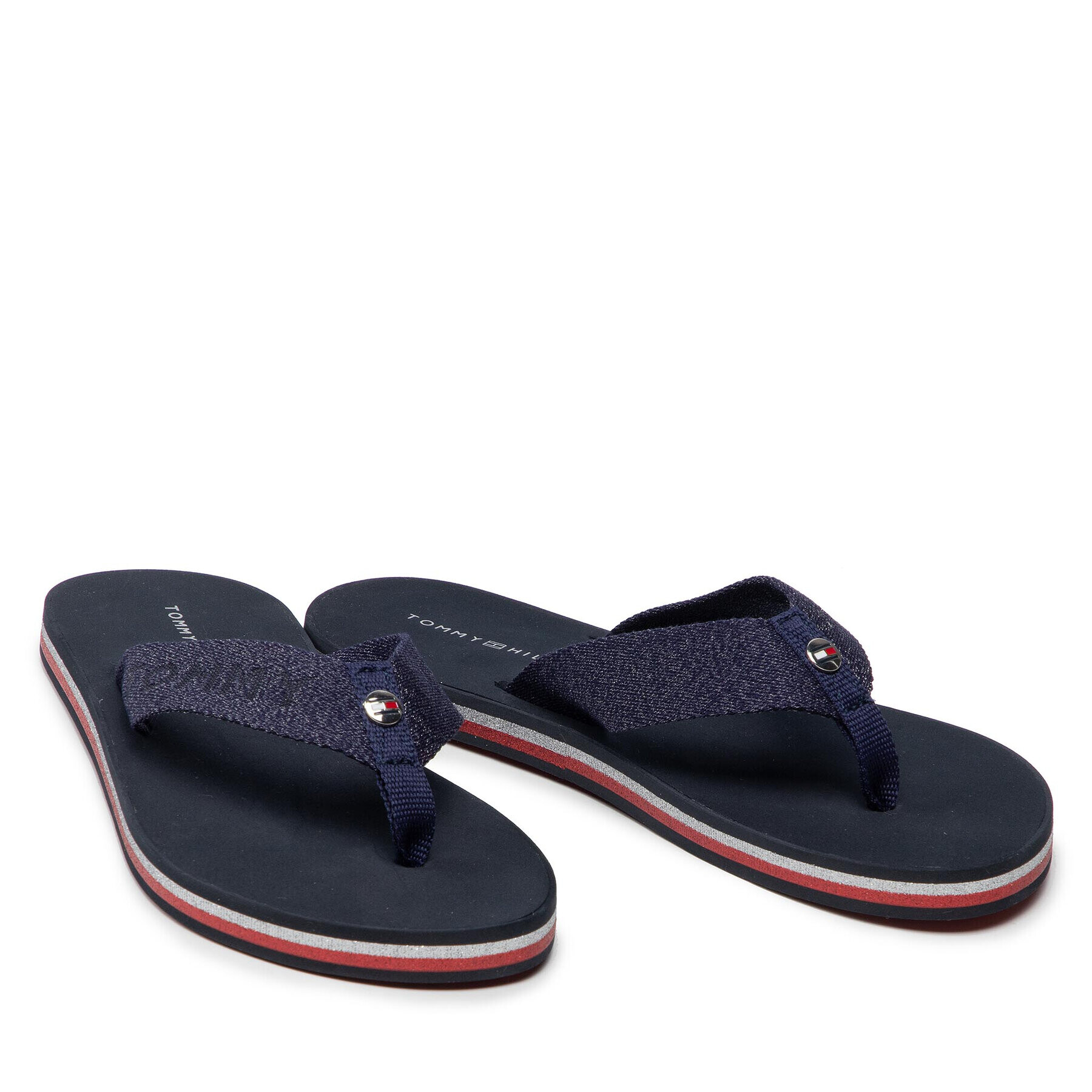 Tommy Hilfiger Žabky Th Glitter Wrab Beach Sandal FW0FW06423 Tmavomodrá - Pepit.sk