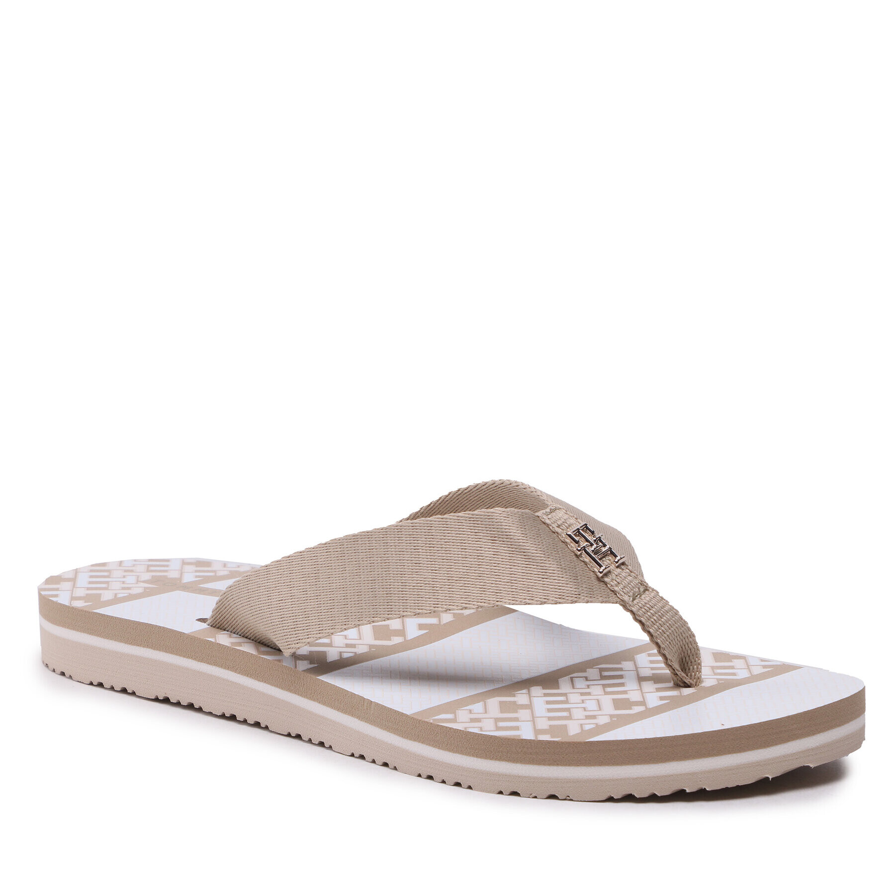 Tommy Hilfiger Žabky Th Monogram Essential Sandal FW0FW07162 Béžová - Pepit.sk