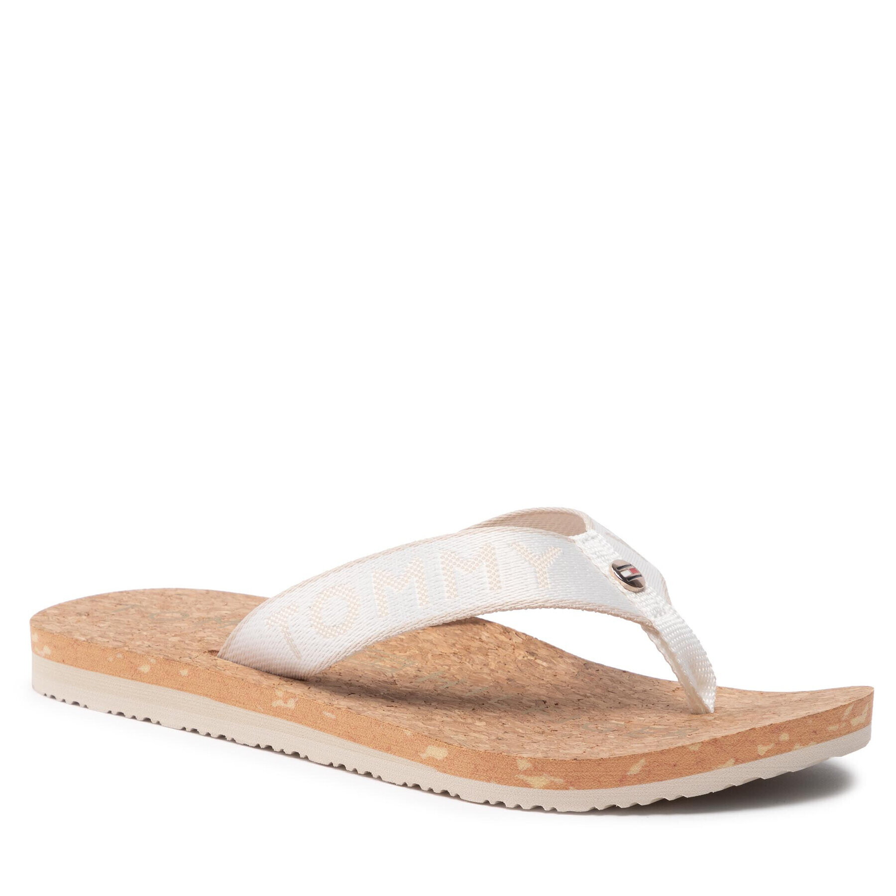 Tommy Hilfiger Žabky Tommy Webbing Flat Beach Sandal FW0FW06527 Biela - Pepit.sk