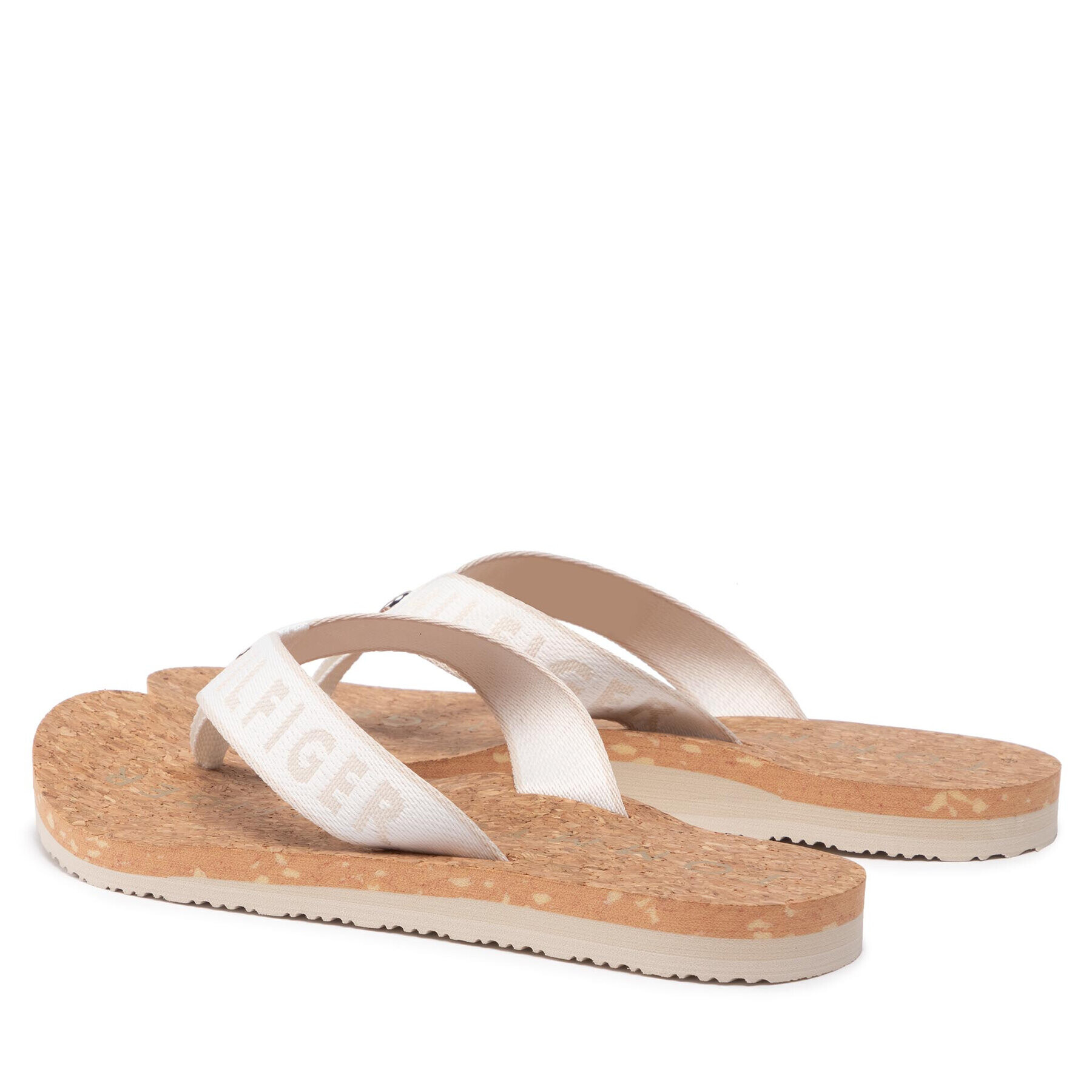 Tommy Hilfiger Žabky Tommy Webbing Flat Beach Sandal FW0FW06527 Biela - Pepit.sk