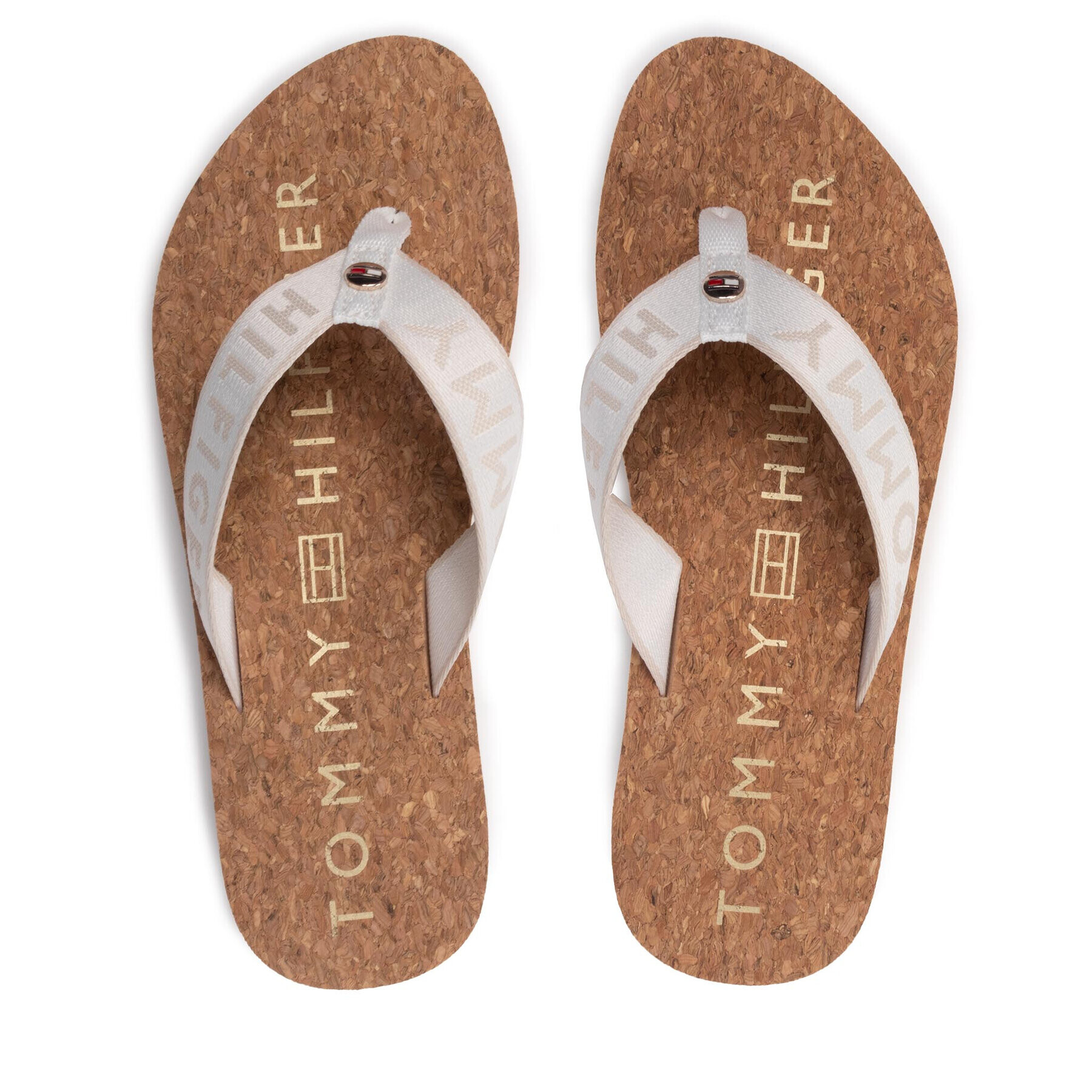 Tommy Hilfiger Žabky Tommy Webbing Flat Beach Sandal FW0FW06527 Biela - Pepit.sk