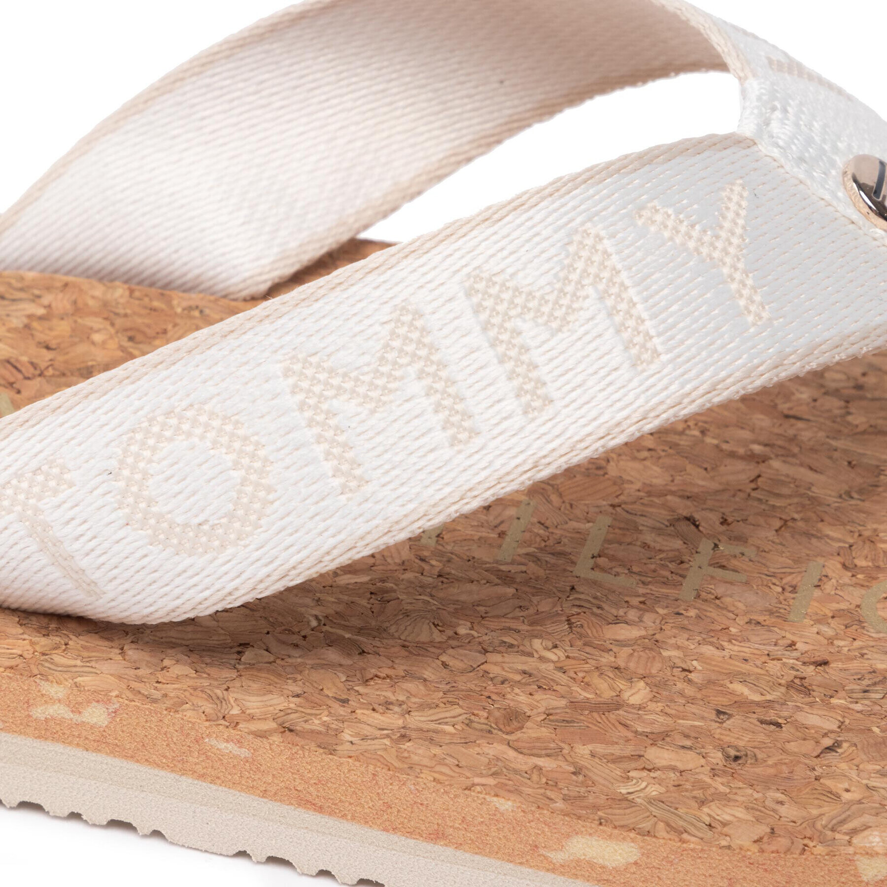 Tommy Hilfiger Žabky Tommy Webbing Flat Beach Sandal FW0FW06527 Biela - Pepit.sk