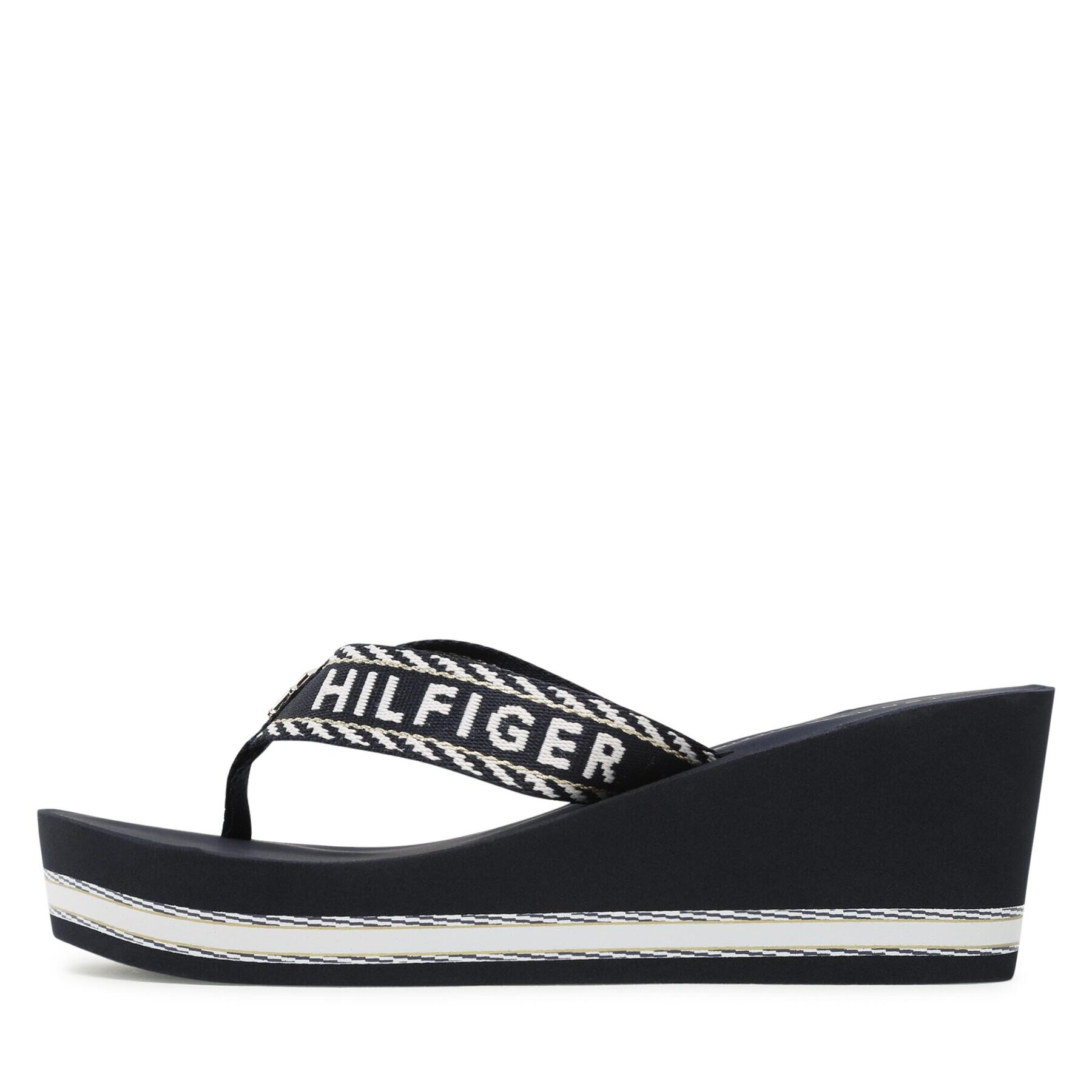 Tommy Hilfiger Žabky Webbing H Wedge Sandal FW0FW07149 Tmavomodrá - Pepit.sk