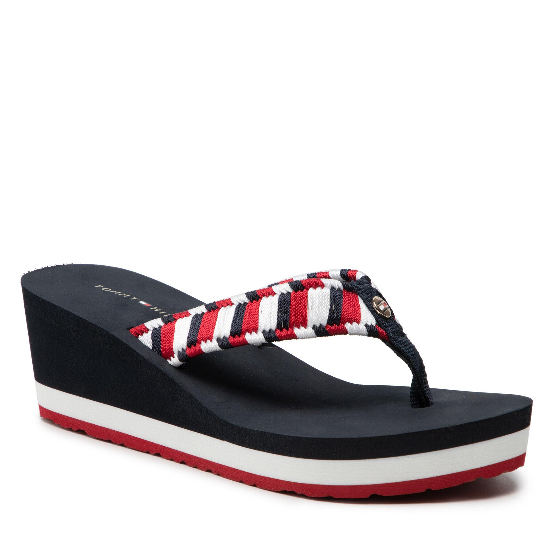 Tommy Hilfiger Žabky Woven Webbing Wedge Beach Sandal FW0FW06427 Farebná - Pepit.sk