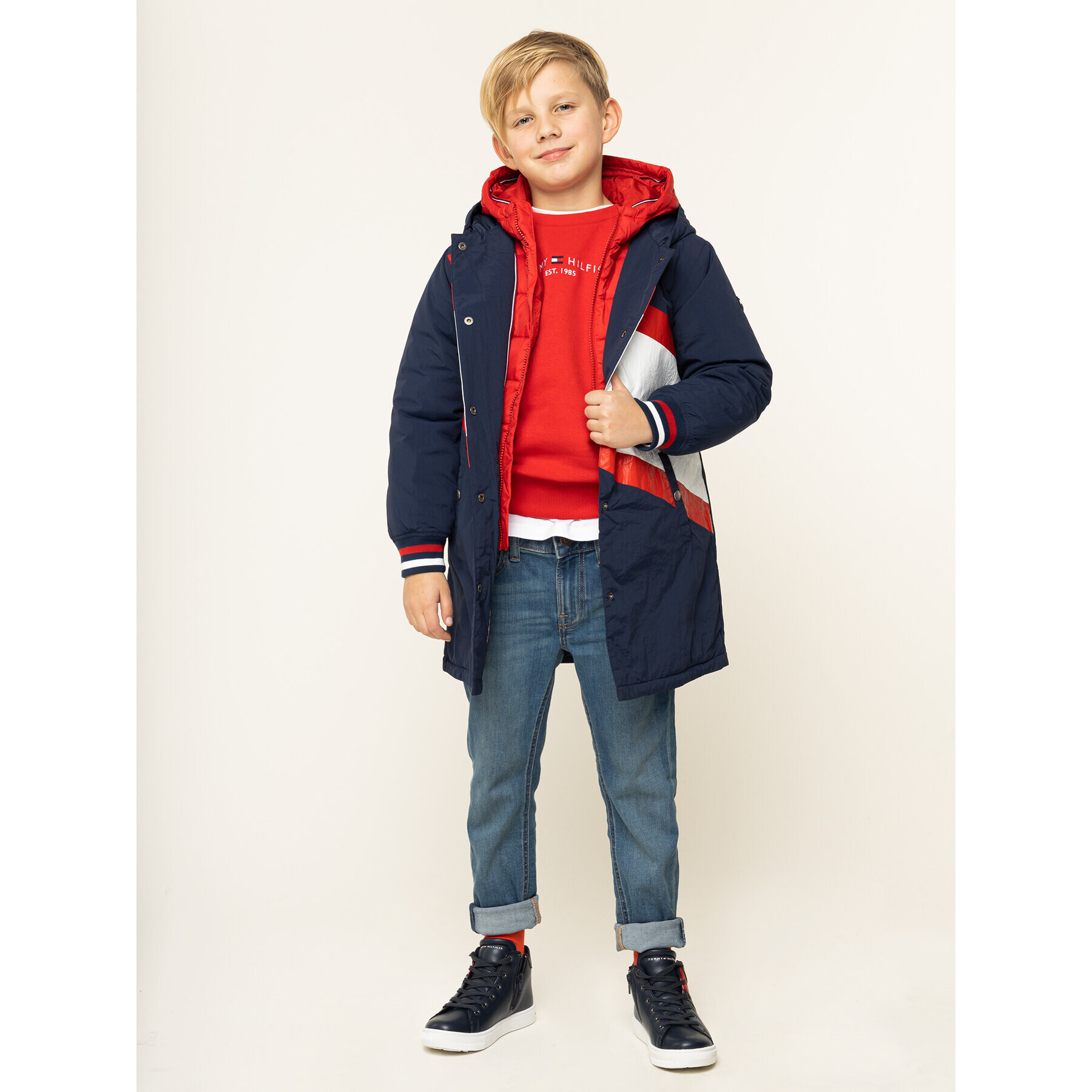 Tommy Hilfiger Zimná bunda KG0KG04467 D Tmavomodrá Regular Fit - Pepit.sk