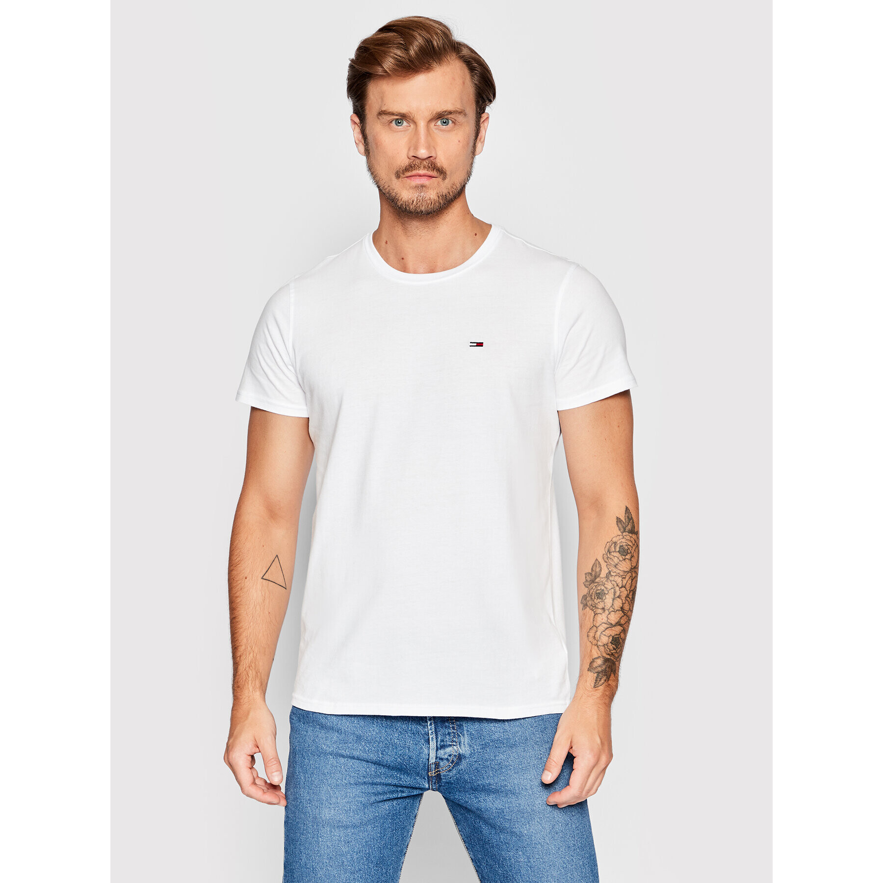 Tommy Jeans 2-dielna súprava tričiek DM0DM15381 Biela Slim Fit - Pepit.sk