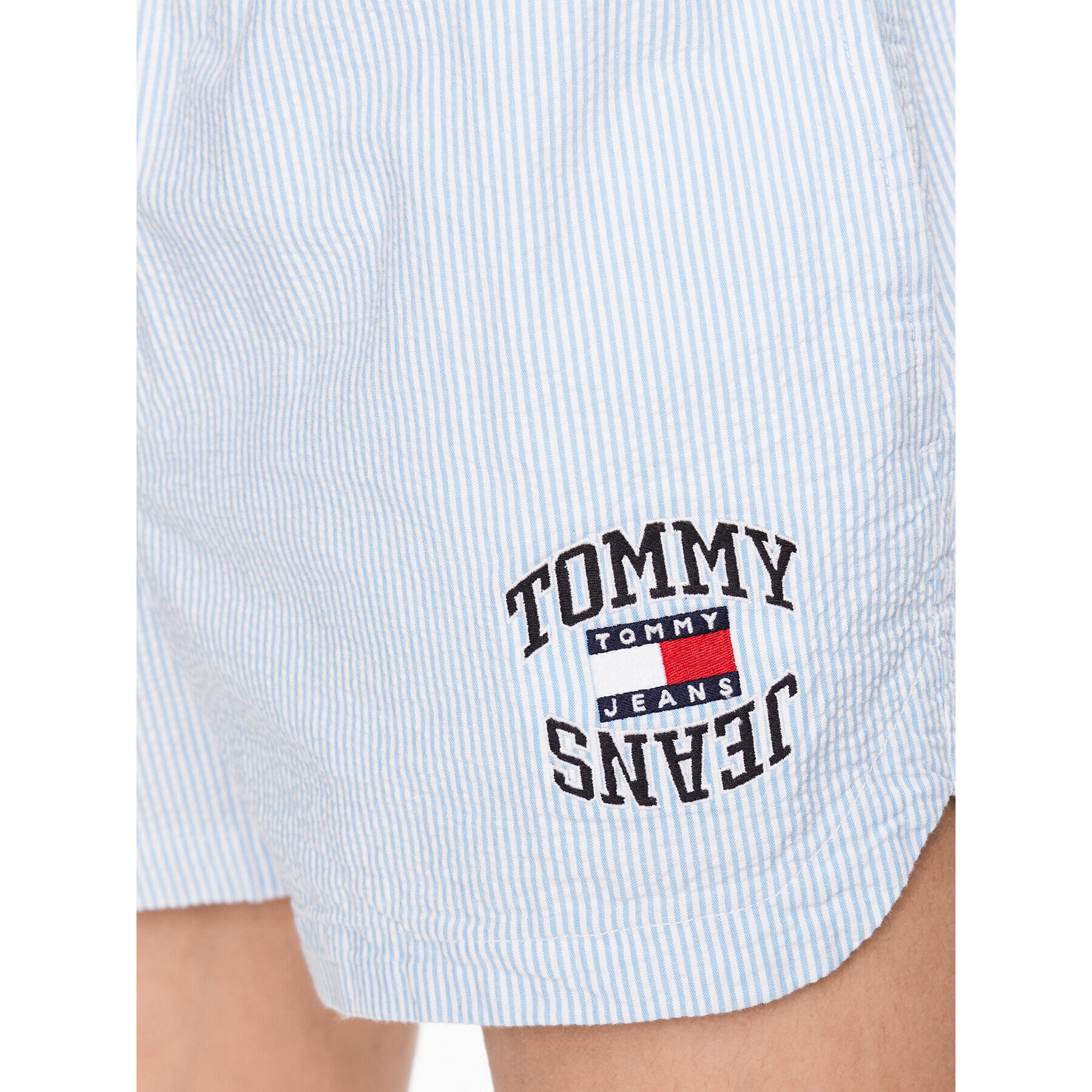 Tommy Jeans Bavlnené šortky Seersucker DM0DM16294 Modrá Regular Fit - Pepit.sk