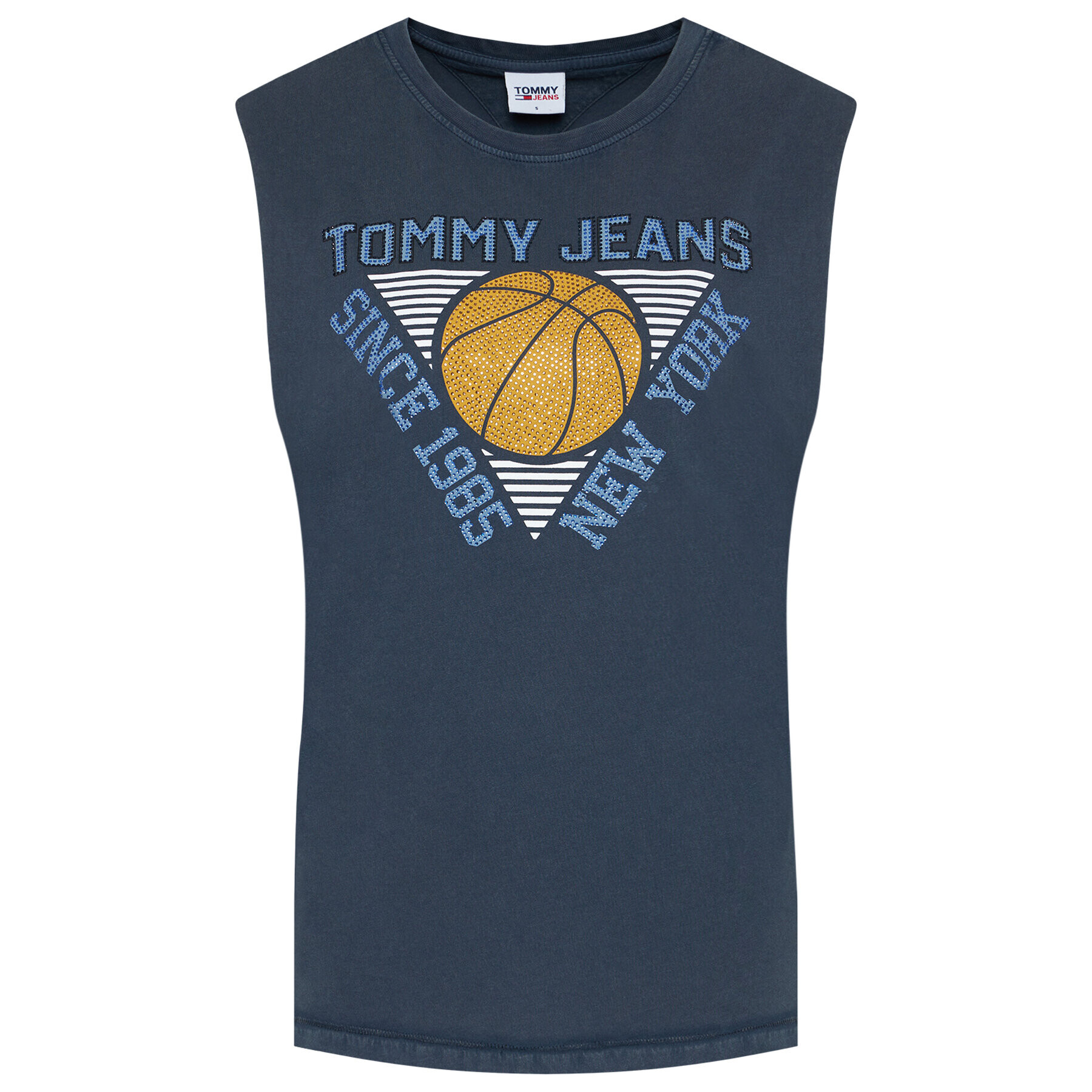 Tommy Jeans Blúzka Basketball DW0DW09821 Tmavomodrá Relaxed Fit - Pepit.sk