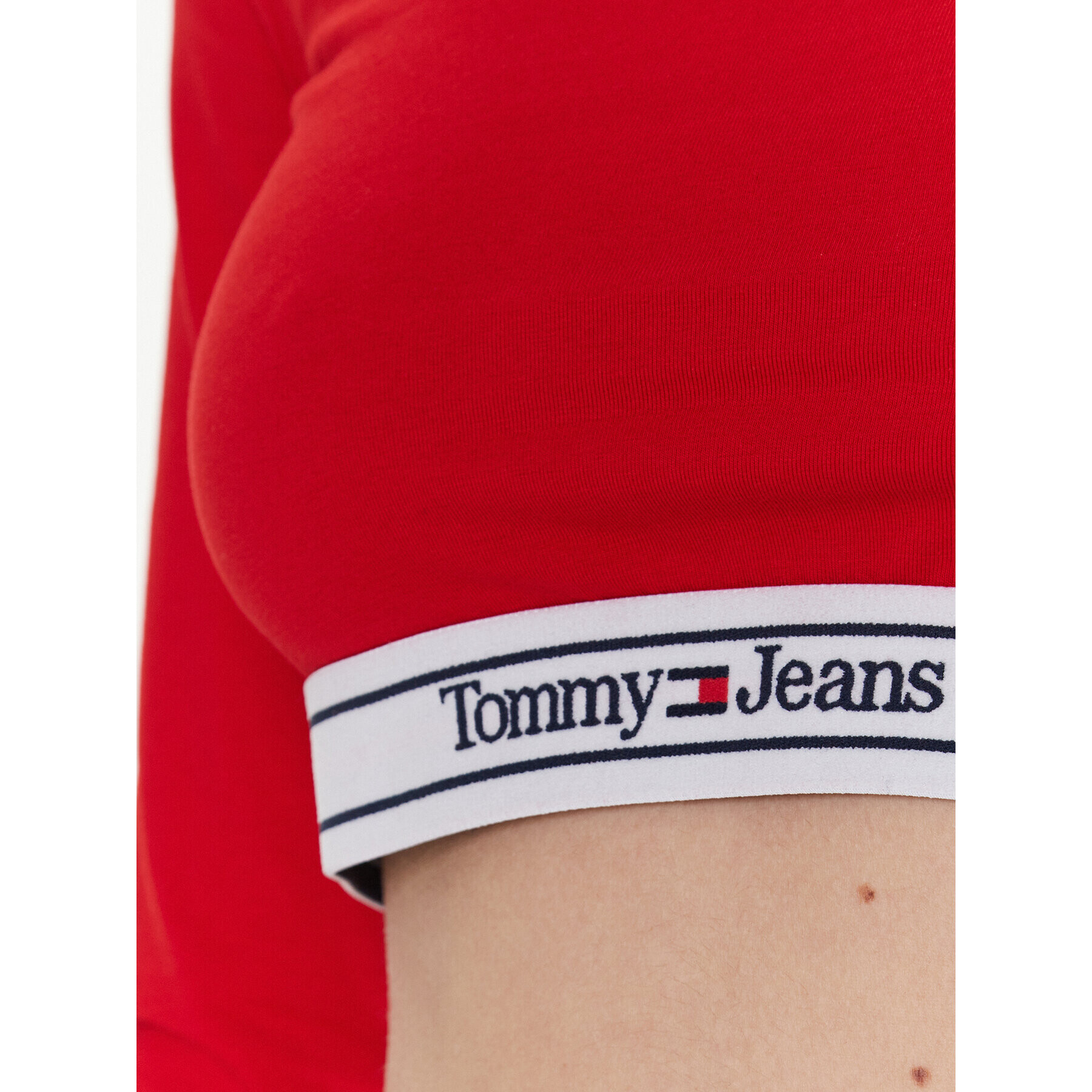 Tommy Jeans Blúzka Tjw Logo DW0DW14893 Červená Slim Fit - Pepit.sk