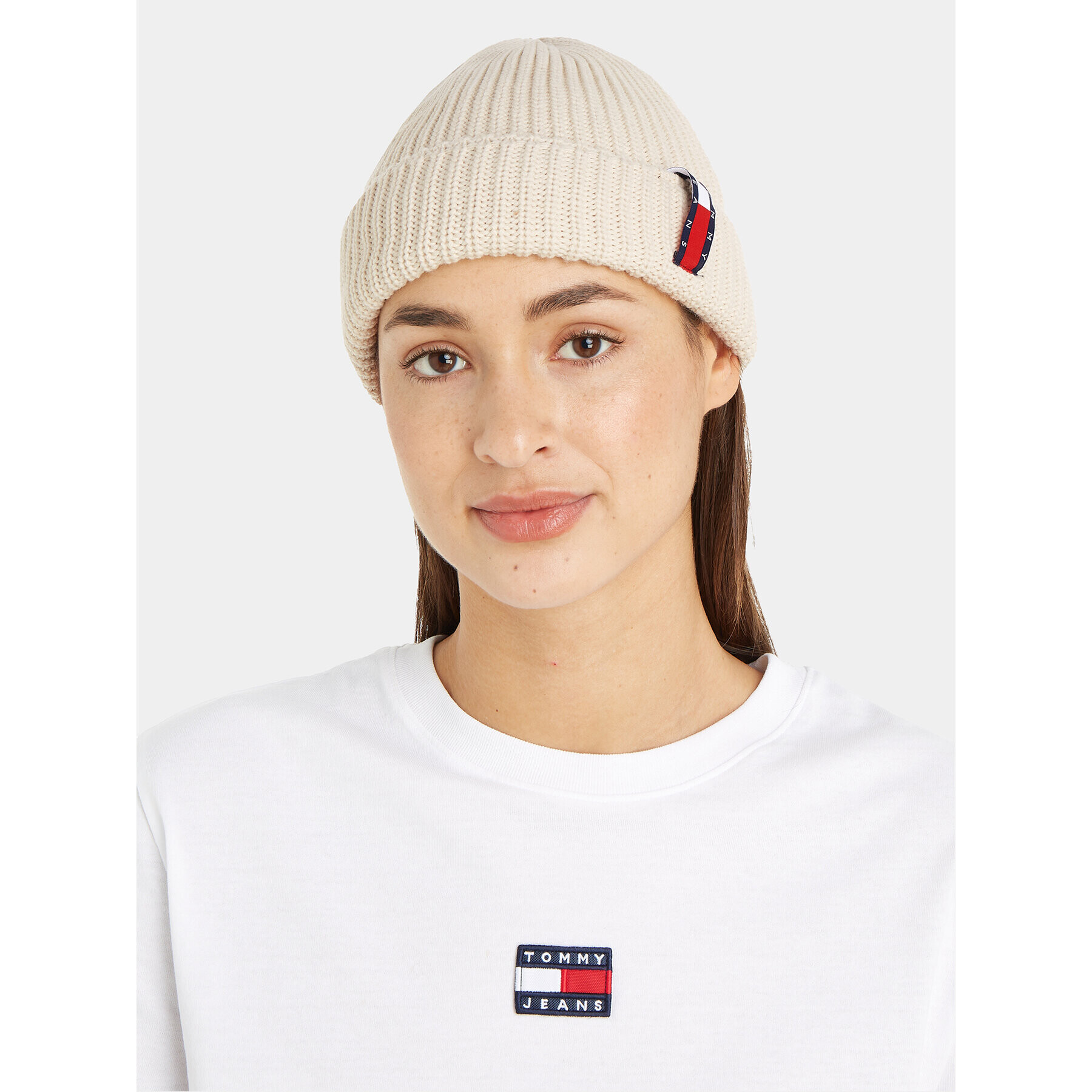 Tommy Jeans Čiapka Im Tju Unisex Beanie AU0AU01808 Béžová - Pepit.sk