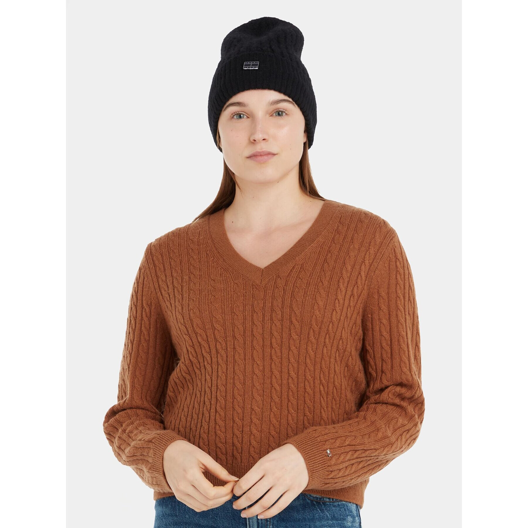 Tommy Jeans Čiapka Tjw Cosy Knit Beanie AW0AW15462 Čierna - Pepit.sk