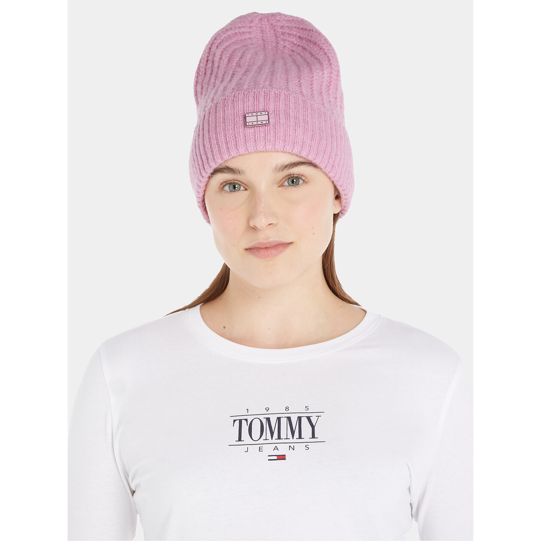 Tommy Jeans Čiapka Tjw Cosy Knit Beanie AW0AW15462 Ružová - Pepit.sk