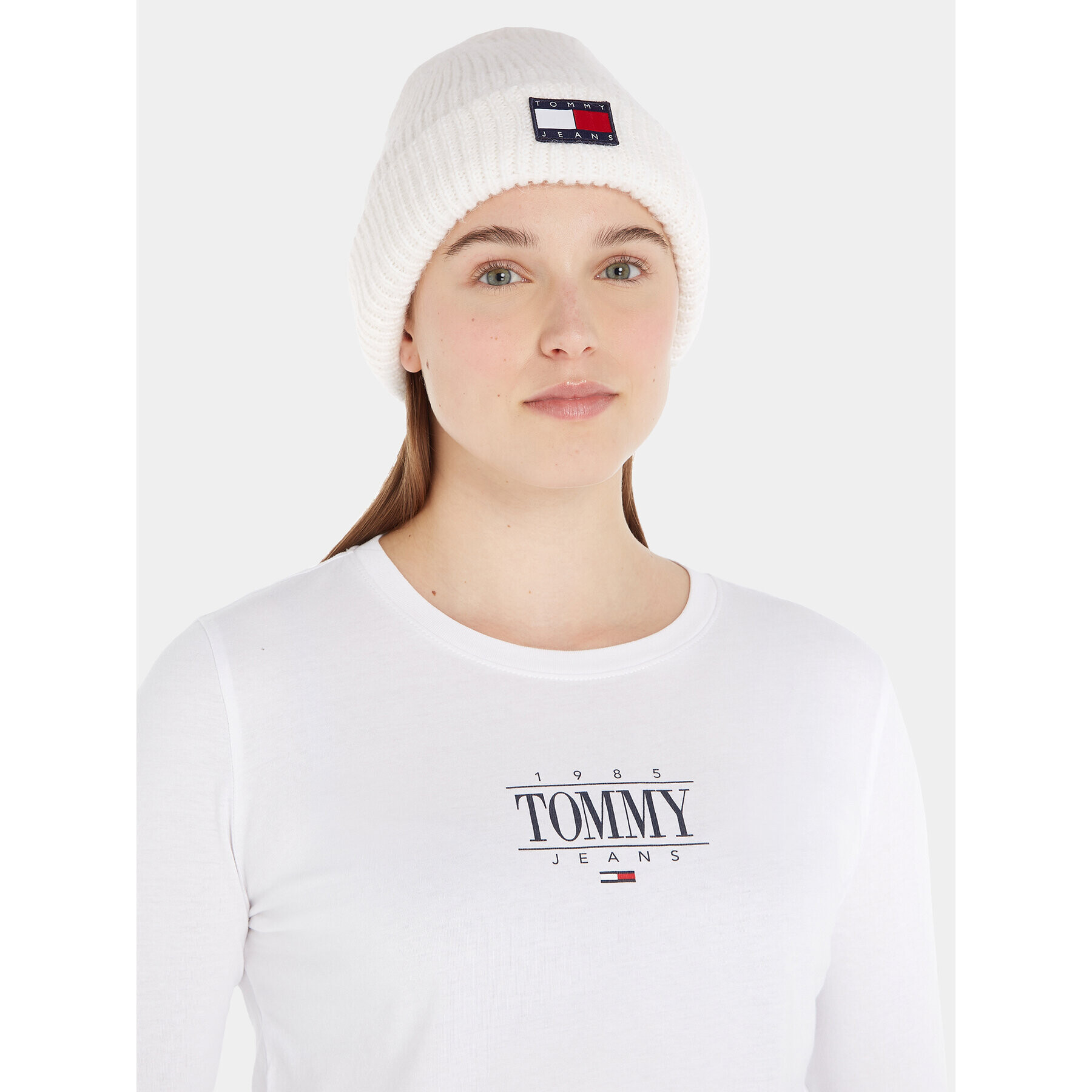 Tommy Jeans Čiapka Tjw Soft Ready Beanie AW0AW15464 Écru - Pepit.sk