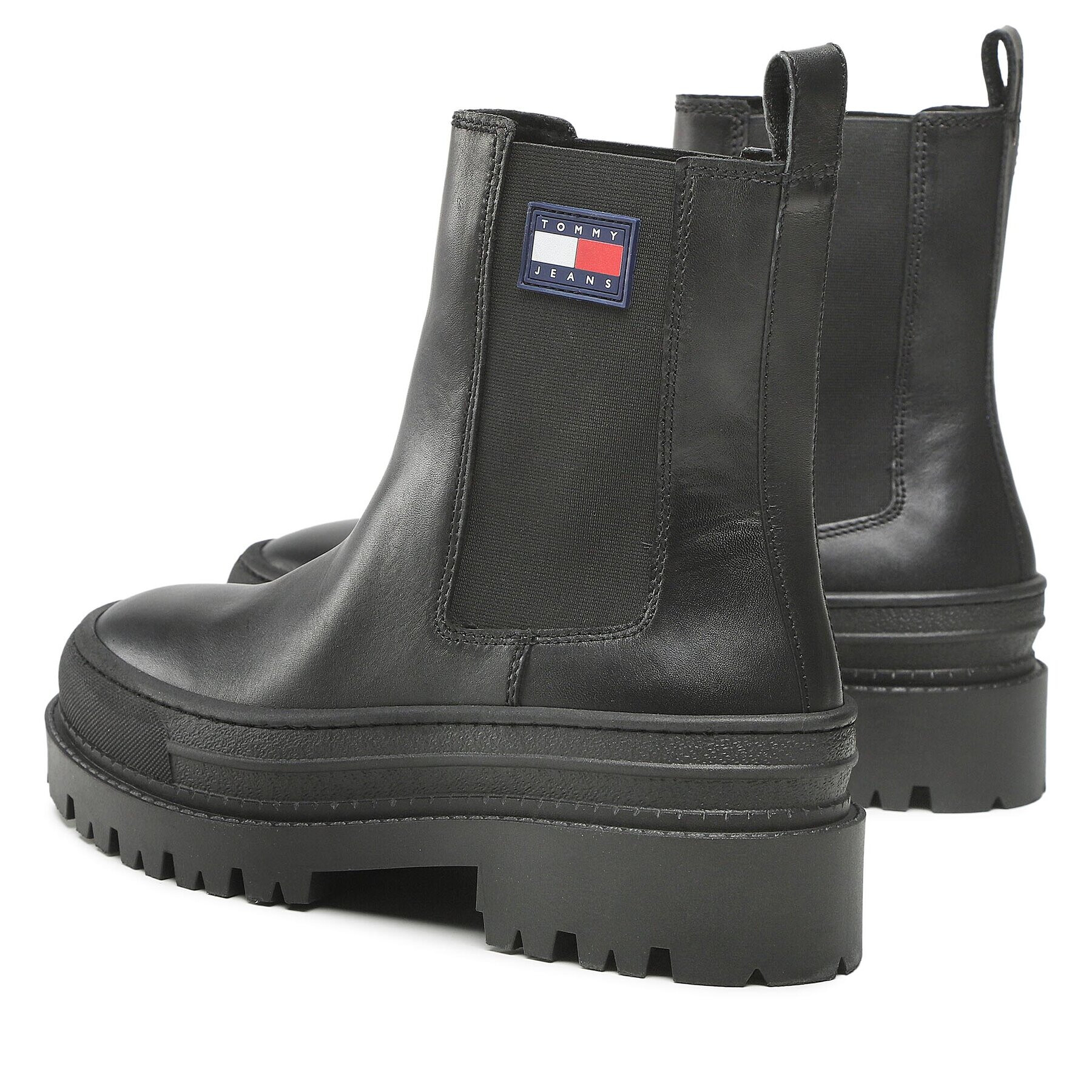 Tommy Jeans Členková obuv s elastickým prvkom Foxing Detail Chelsea Boot EM0EM01062 Čierna - Pepit.sk