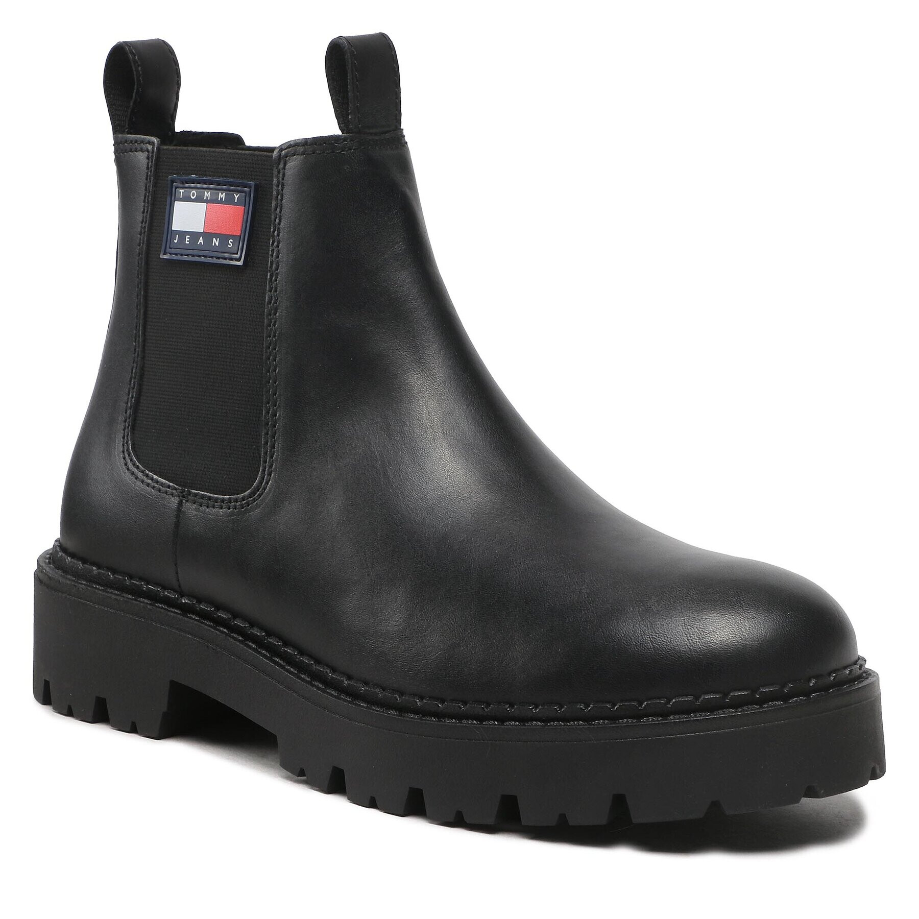 Tommy Jeans Členková obuv s elastickým prvkom Heritage Branding Chelsea Boot EM0EM01058 Čierna - Pepit.sk