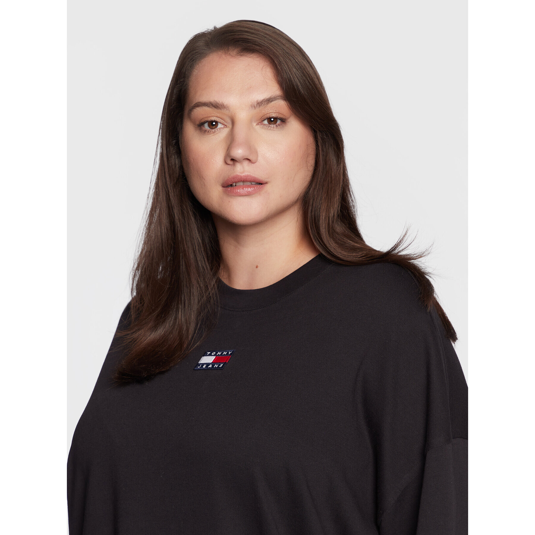 Tommy Jeans Curve Každodenné šaty DW0DW12950 Čierna Oversize - Pepit.sk