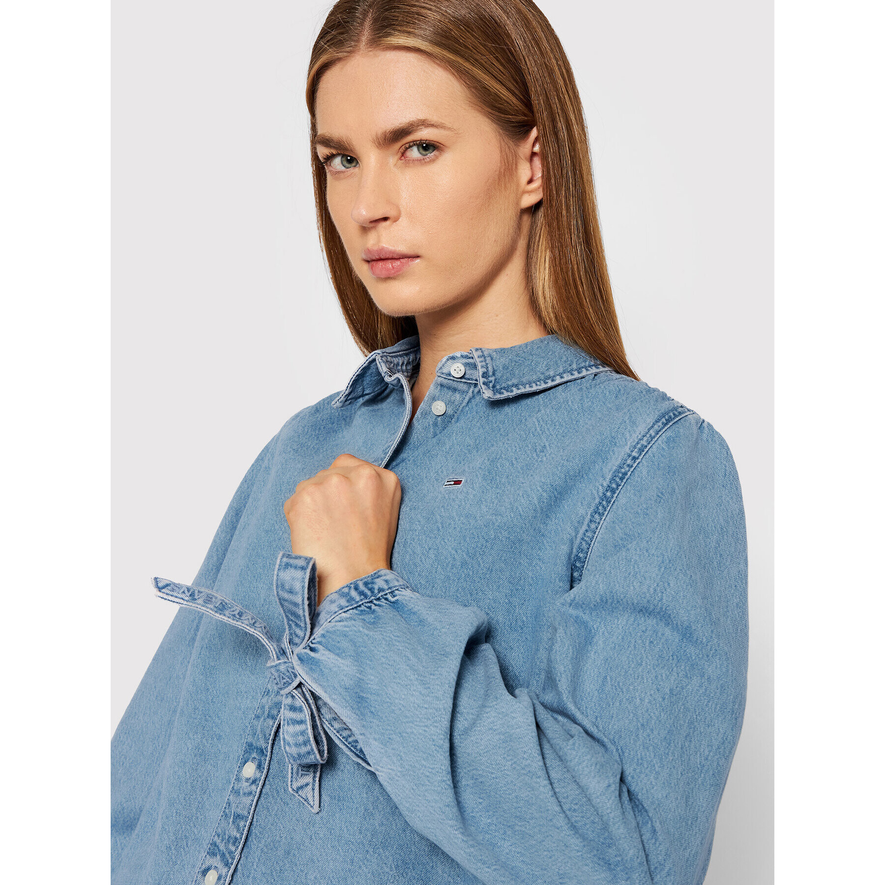 Tommy Jeans džínsová košeľa Denim DW0DW11219 Modrá Regular Fit - Pepit.sk