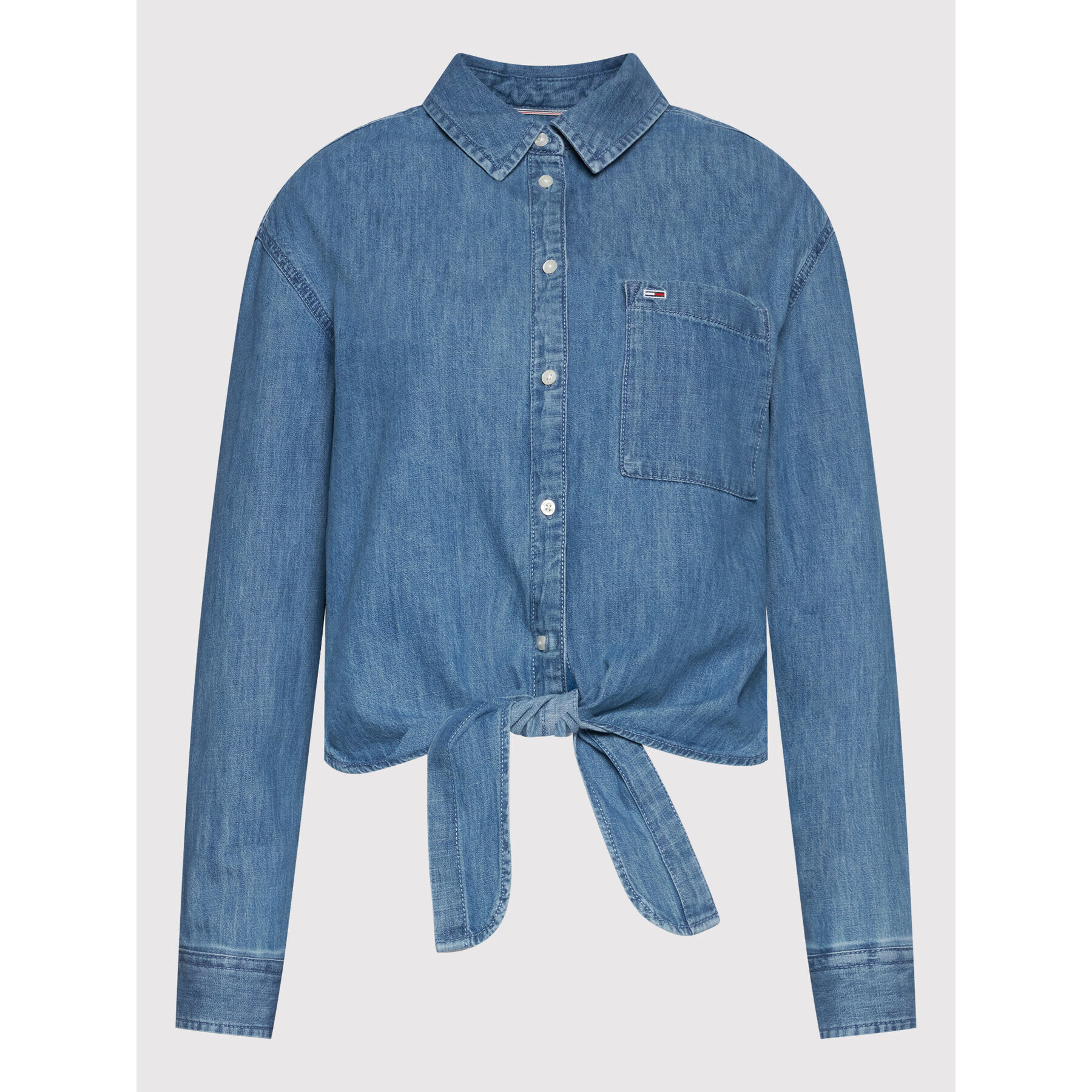 Tommy Jeans džínsová košeľa DW0DW12894 Modrá Regular Fit - Pepit.sk