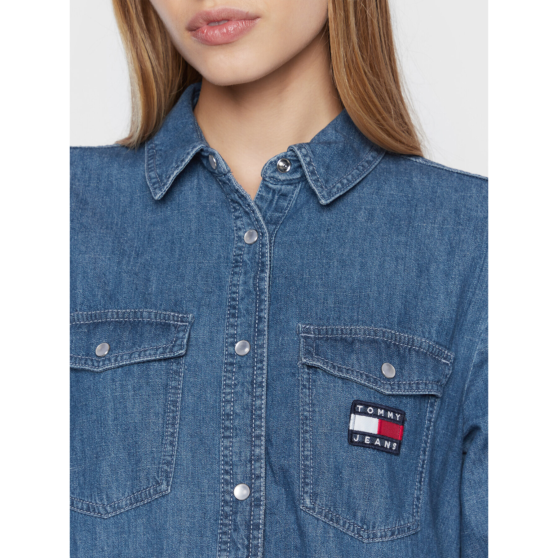 Tommy Jeans Džínsové šaty Denim DW0DW14549 Tmavomodrá Regular Fit - Pepit.sk