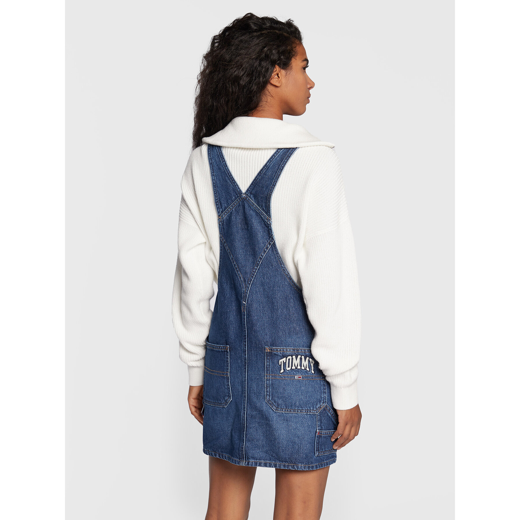 Tommy Jeans Džínsové šaty Dungaree DW0DW14143 Tmavomodrá Regular Fit - Pepit.sk