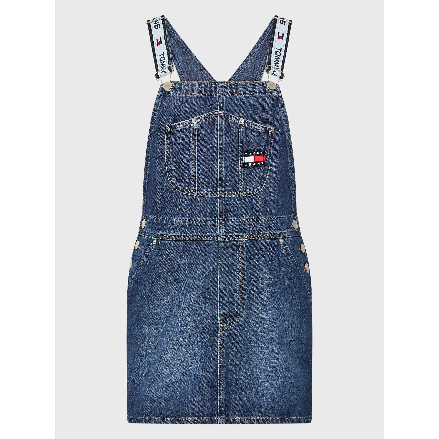 Tommy Jeans Džínsové šaty Dungaree DW0DW14143 Tmavomodrá Regular Fit - Pepit.sk