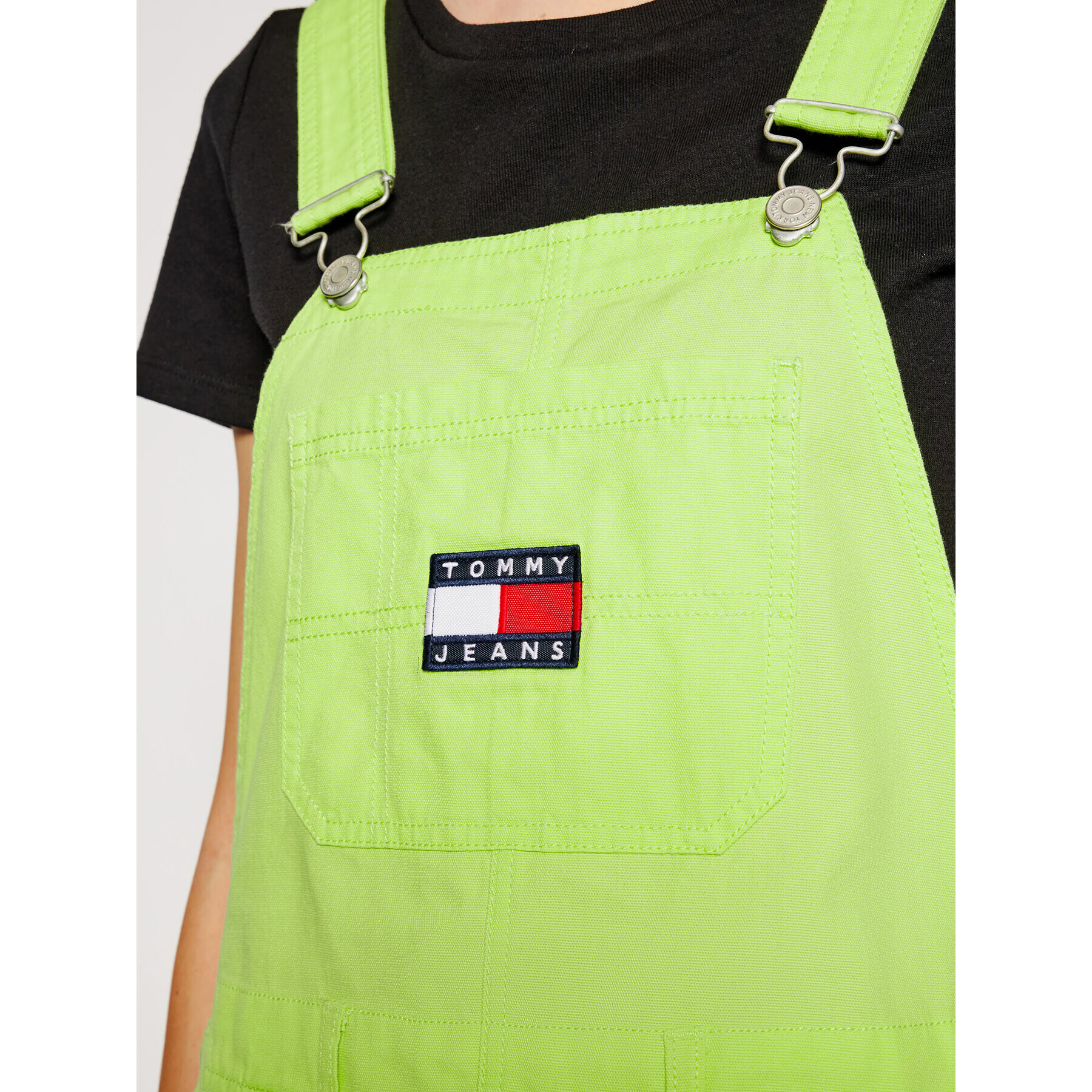 Tommy Jeans Džínsové šaty Tjw Dungaree DW0DW09915 Zelená Regular Fit - Pepit.sk