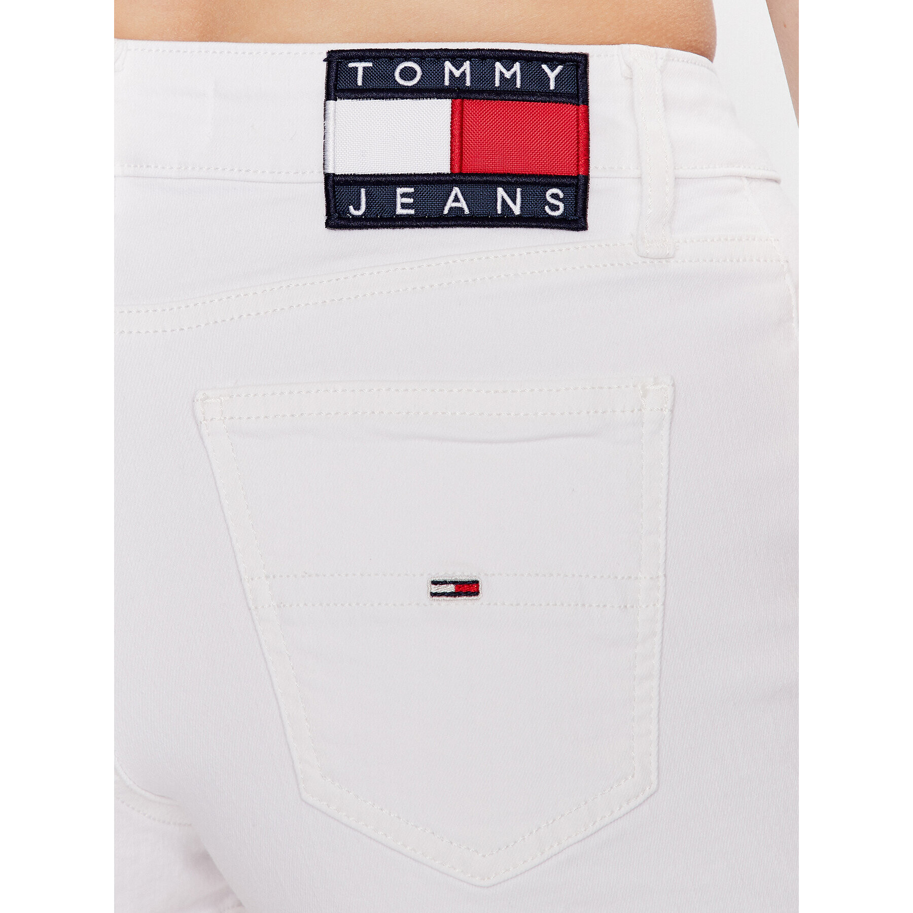 Tommy Jeans Džínsové šortky Nora DW0DW15809 Biela Skinny Fit - Pepit.sk