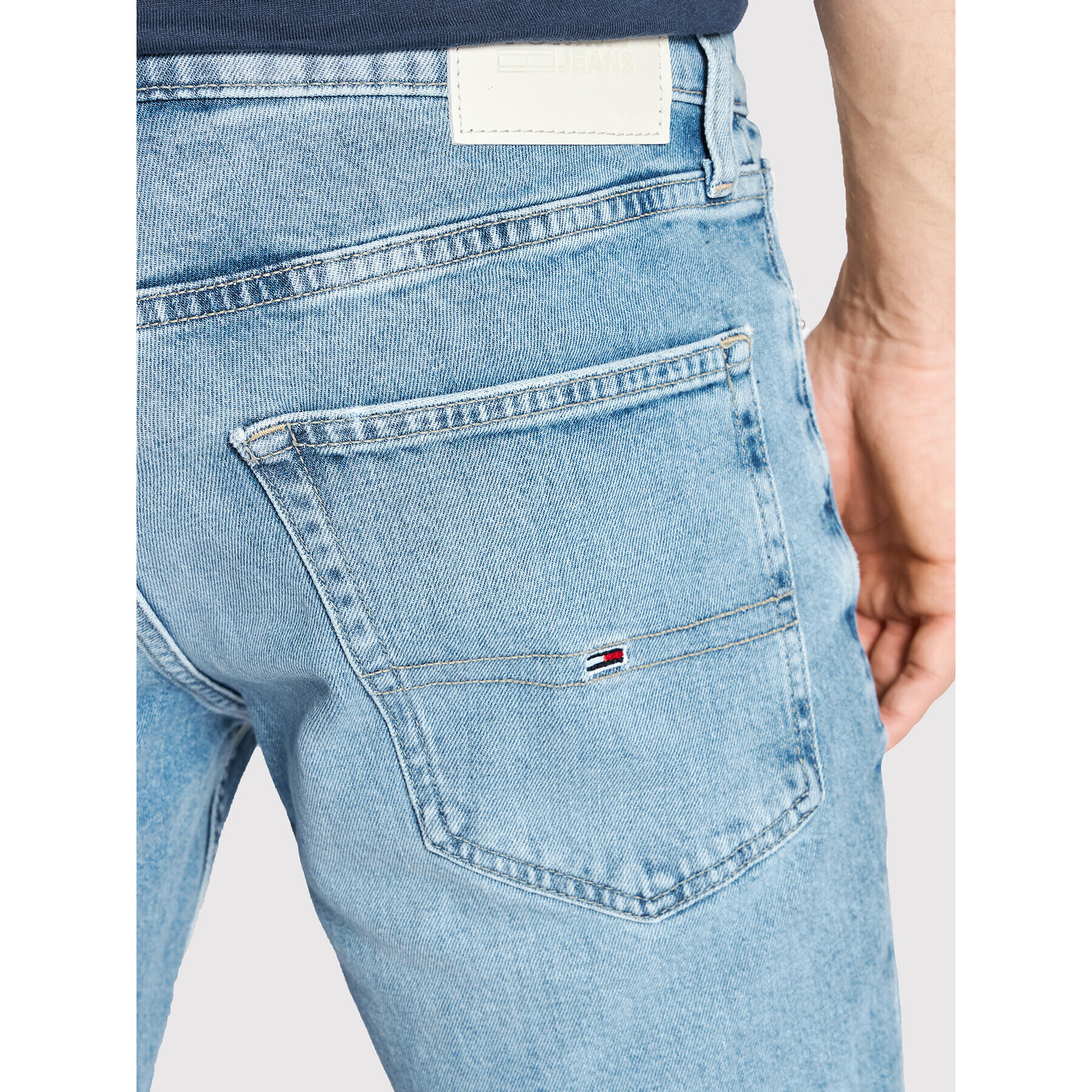 Tommy Jeans Džínsové šortky Scanton DM0DM12731 Modrá Slim Fit - Pepit.sk