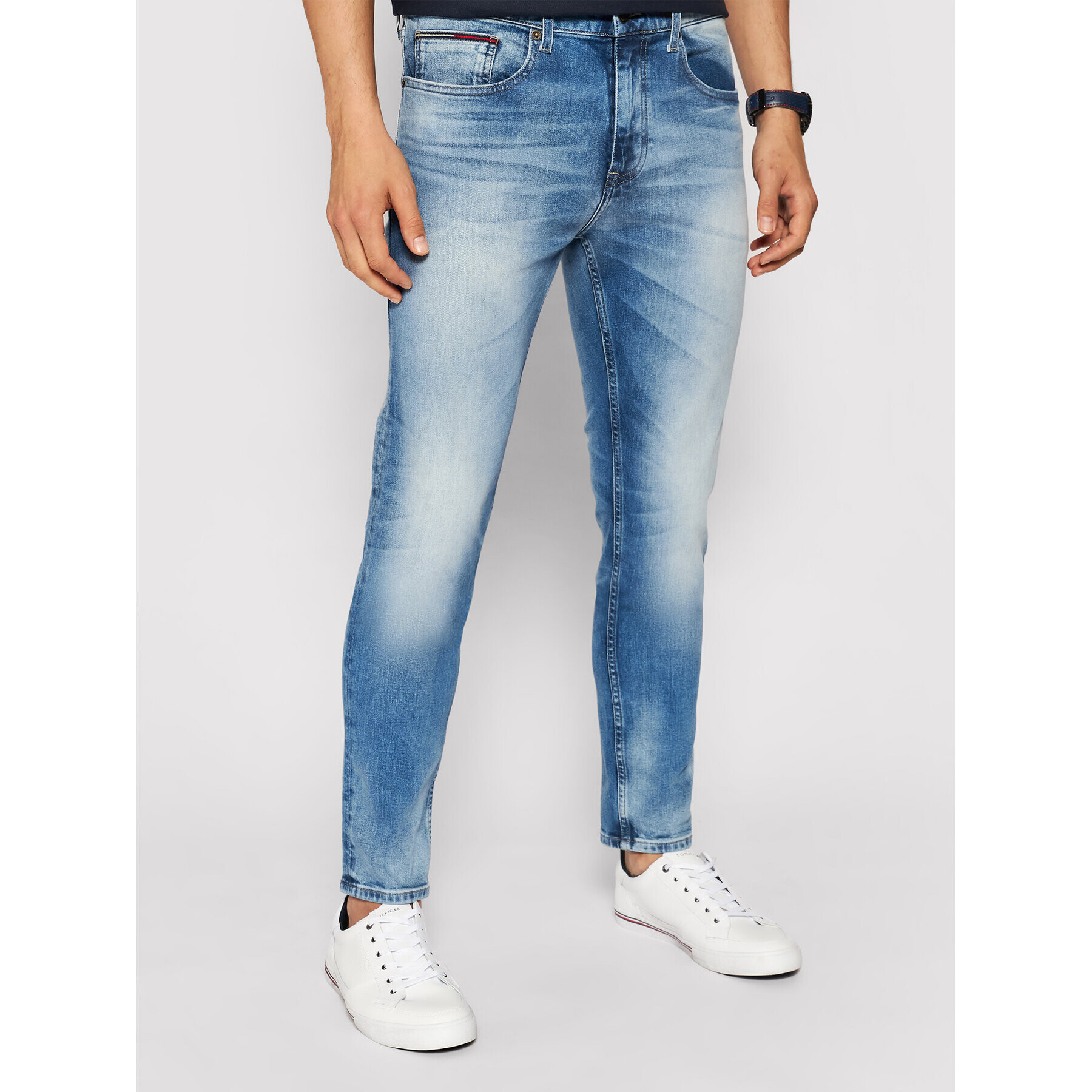 Tommy Jeans Džínsy Austin DM0DM09555 Modrá Slim Fit - Pepit.sk