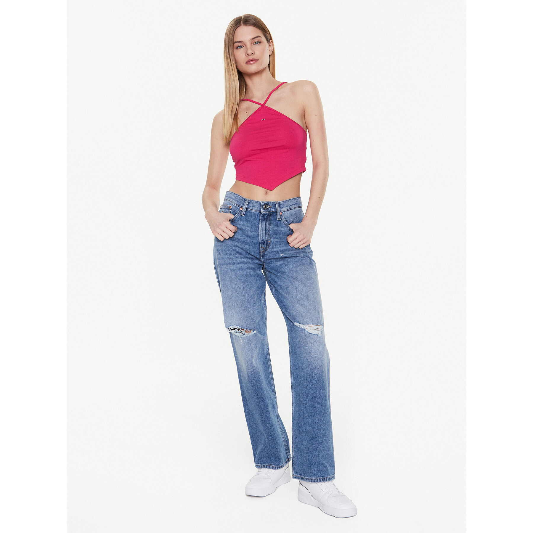 Tommy Jeans Džínsy Betsy DW0DW14798 Modrá Wide Leg - Pepit.sk