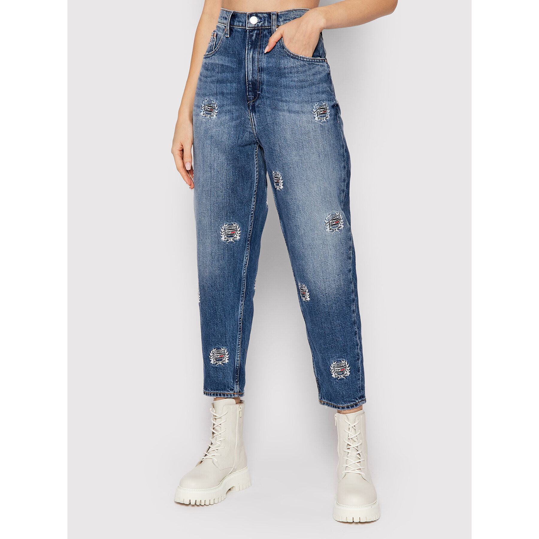 Tommy Jeans Džínsy DW0DW11494 Tmavomodrá Mom Fit - Pepit.sk