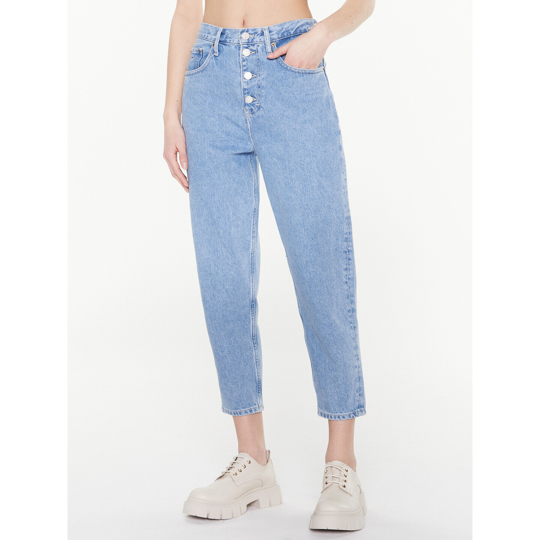 Tommy Jeans Džínsy DW0DW14809 Modrá Mom Fit - Pepit.sk